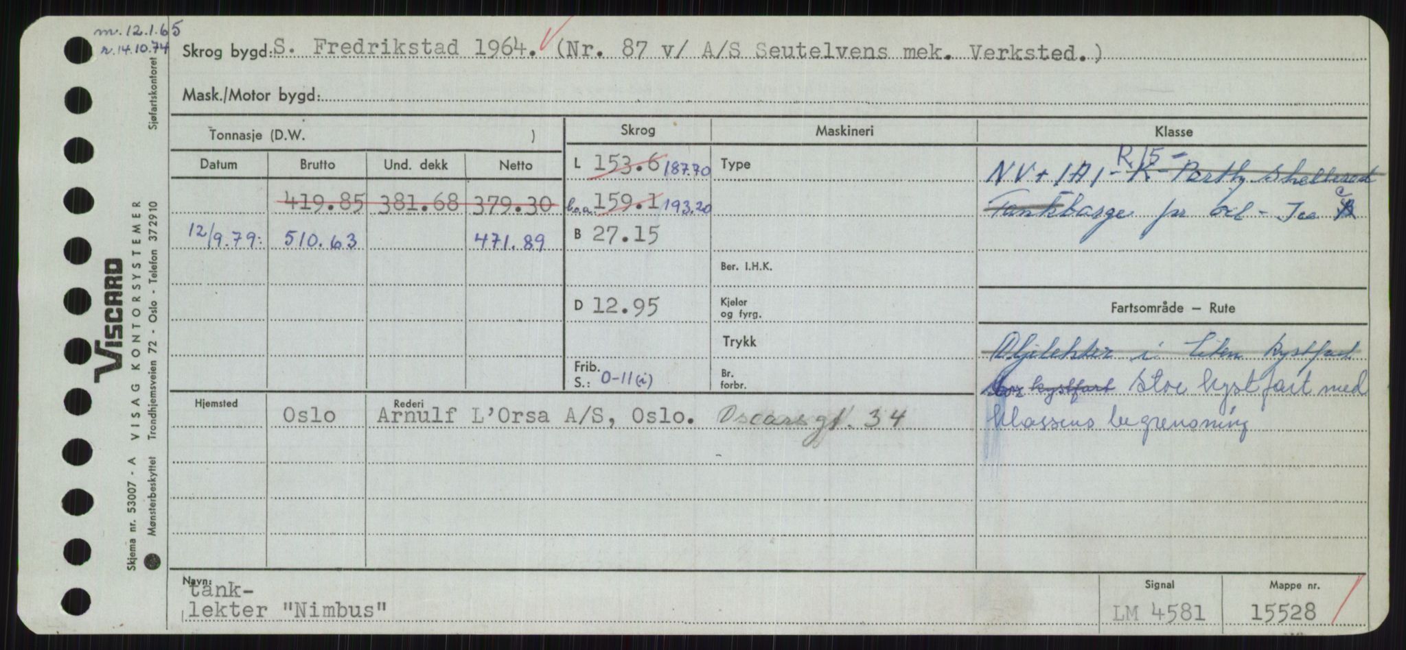Sjøfartsdirektoratet med forløpere, Skipsmålingen, AV/RA-S-1627/H/Hc/L0001: Lektere, A-Y, s. 327