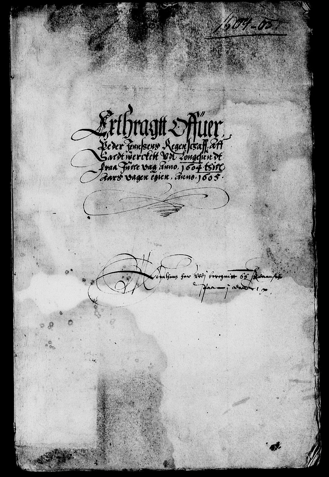 Rentekammeret inntil 1814, Reviderte regnskaper, Lensregnskaper, RA/EA-5023/R/Rb/Rbk/L0001: Langesund saltverk, 1602-1606
