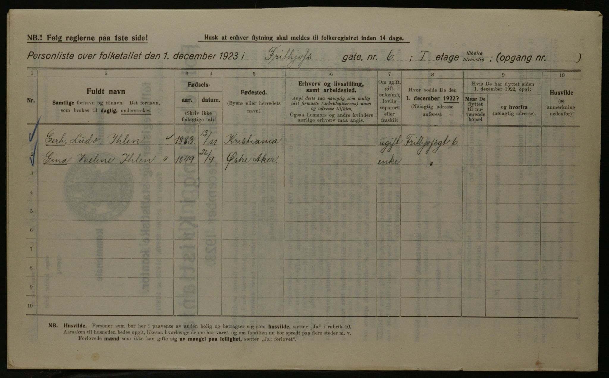 OBA, Kommunal folketelling 1.12.1923 for Kristiania, 1923, s. 30153