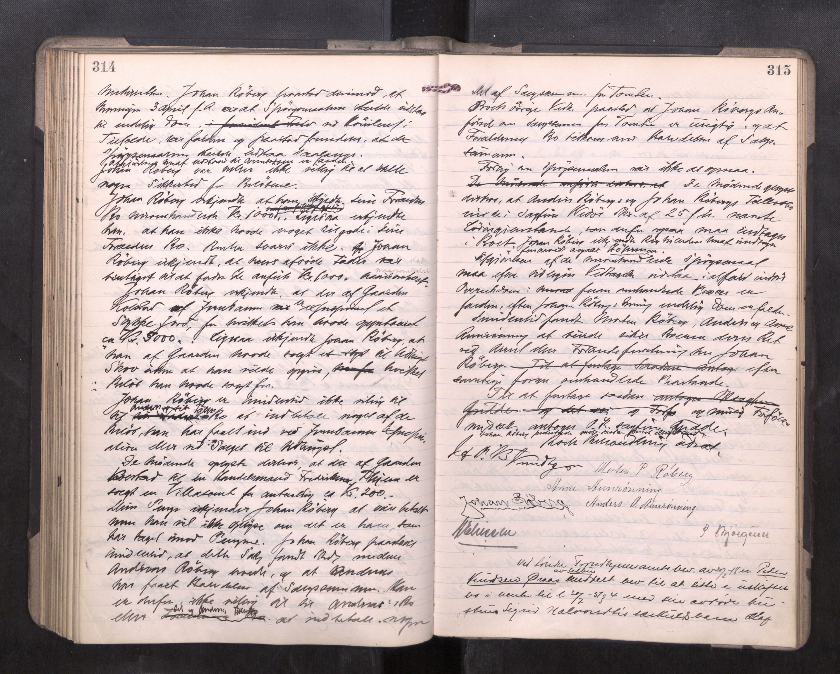 Strinda og Selbu sorenskriveri, AV/SAT-A-0015/3/3B/L0012: Skifteforhandlingsprot. 12, 1915-1919, s. 314-315