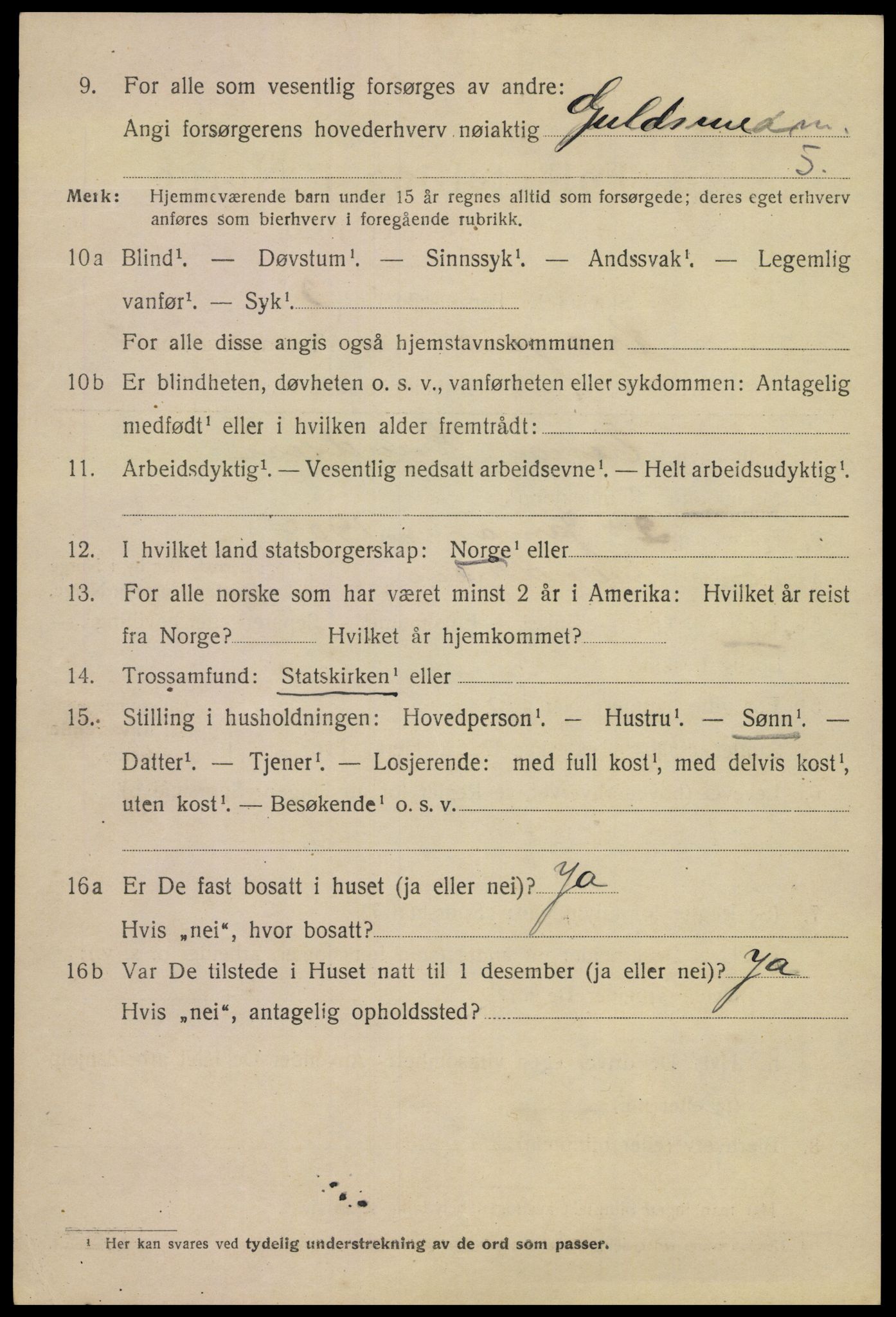 SAKO, Folketelling 1920 for 0801 Kragerø kjøpstad, 1920, s. 5592