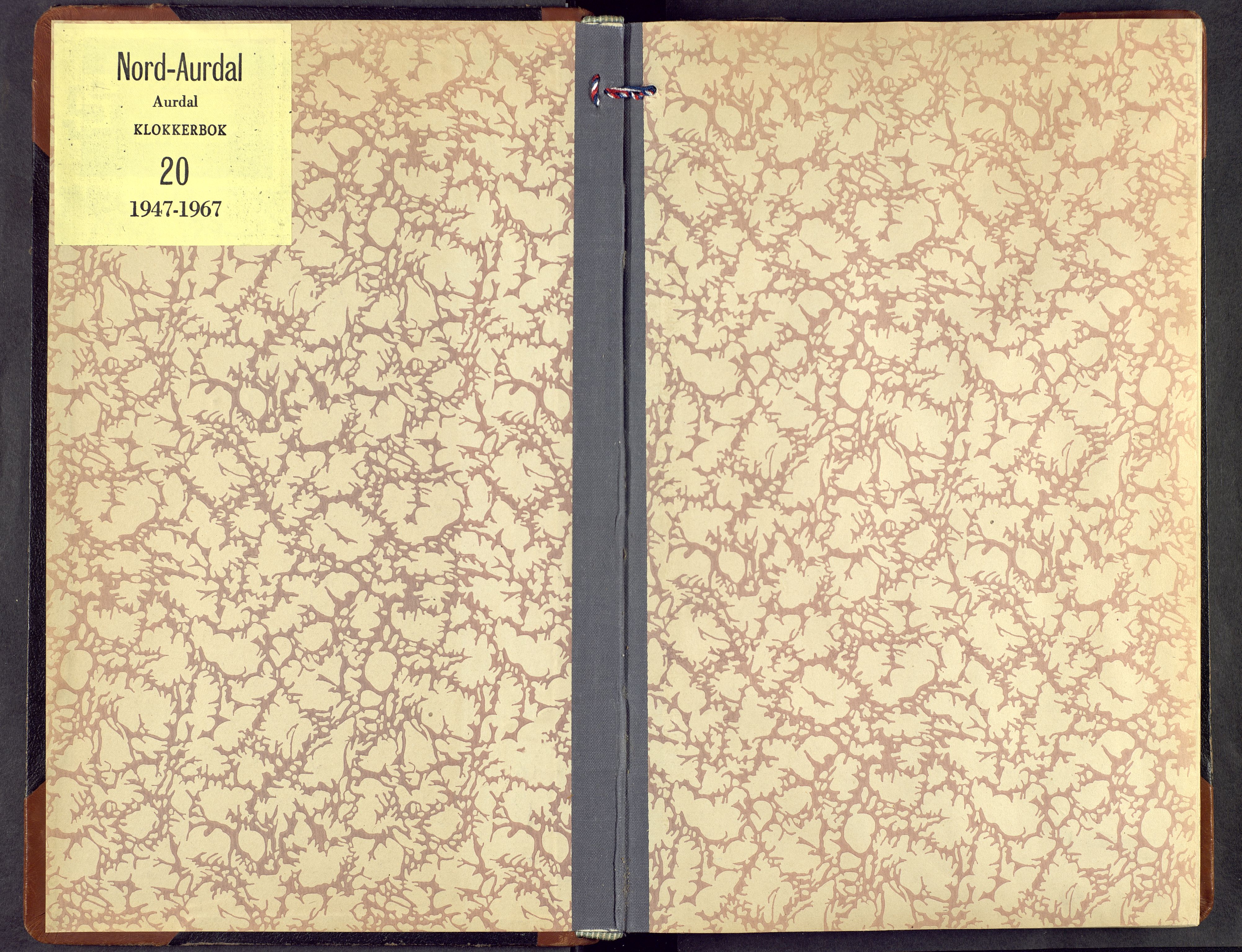 Nord-Aurdal prestekontor, AV/SAH-PREST-132/H/Ha/Hab/L0020: Klokkerbok nr. 20, 1947-1967