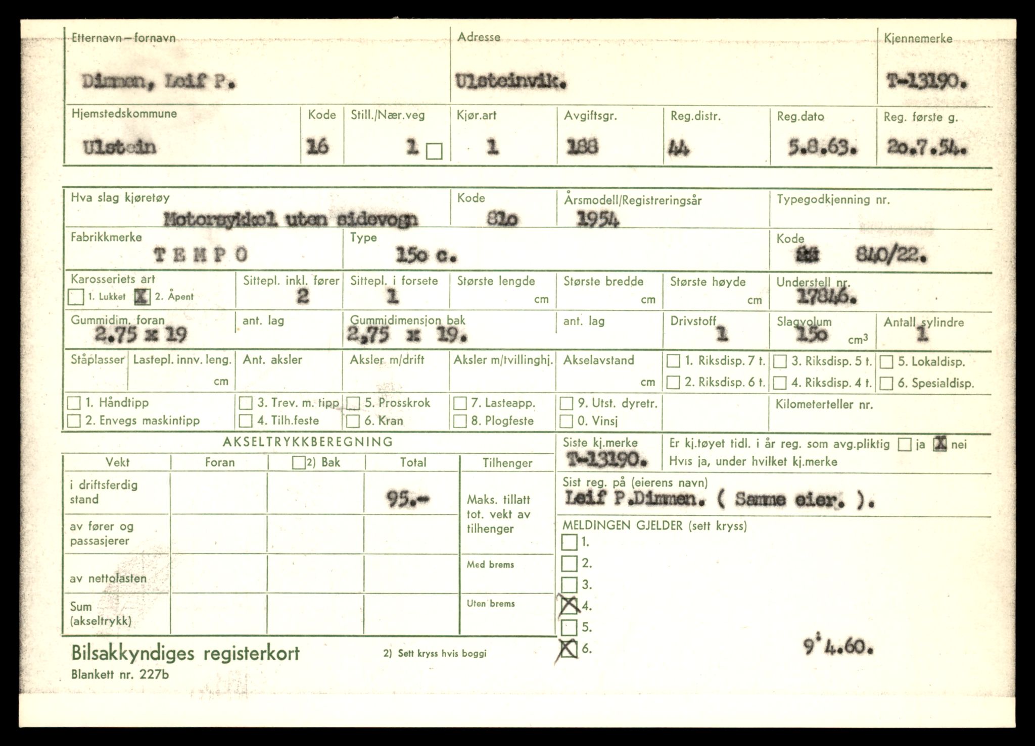 Møre og Romsdal vegkontor - Ålesund trafikkstasjon, AV/SAT-A-4099/F/Fe/L0038: Registreringskort for kjøretøy T 13180 - T 13360, 1927-1998, s. 181