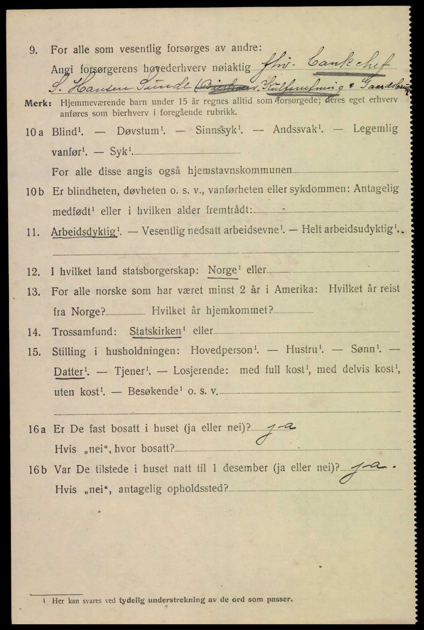 SAK, Folketelling 1920 for 1004 Flekkefjord kjøpstad, 1920, s. 2043