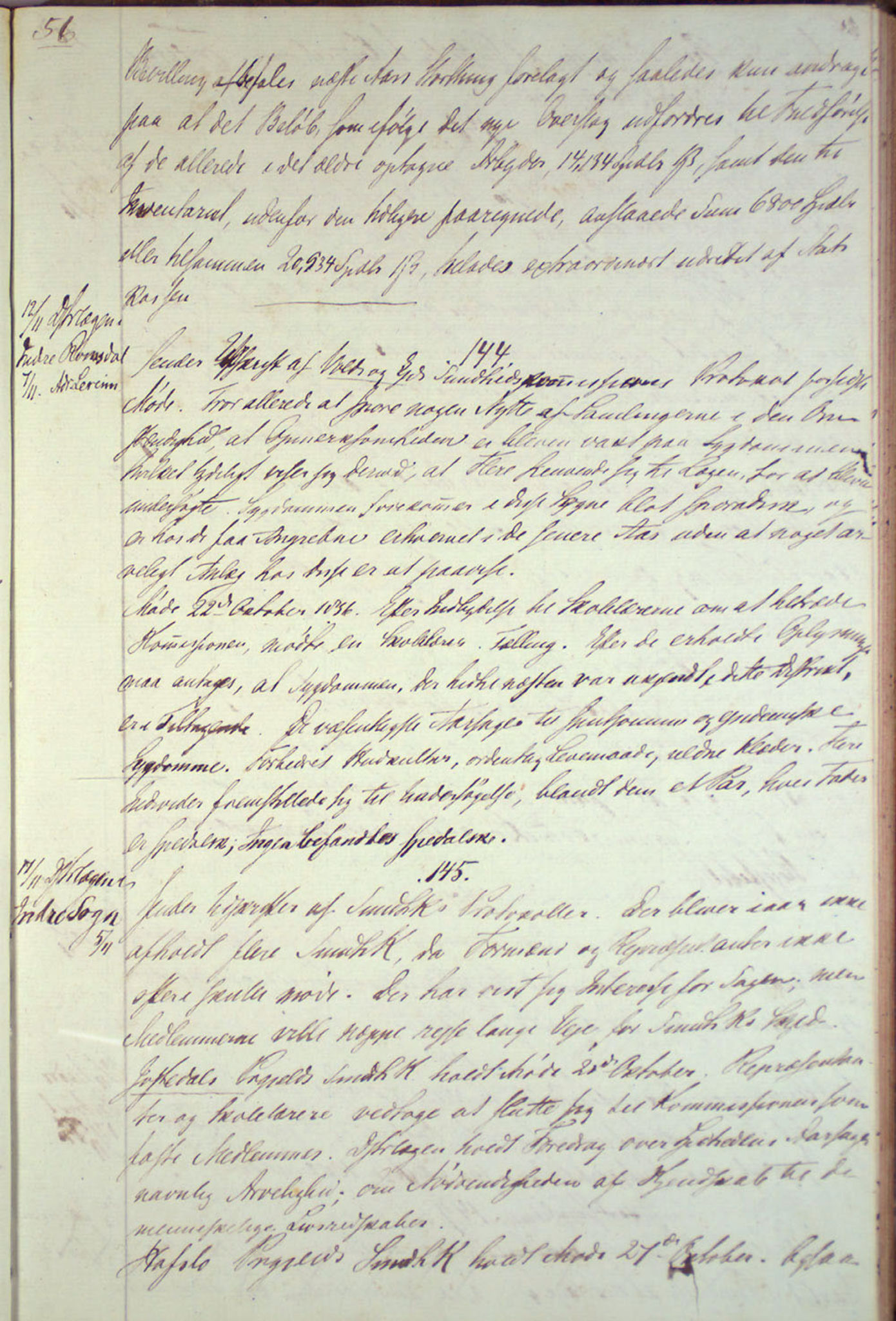 Lepraarkiver - Overlegen for den spedalske sykdom, AV/SAB-A-61001/B.c/L0001: Journal, 1854-1859, s. 63