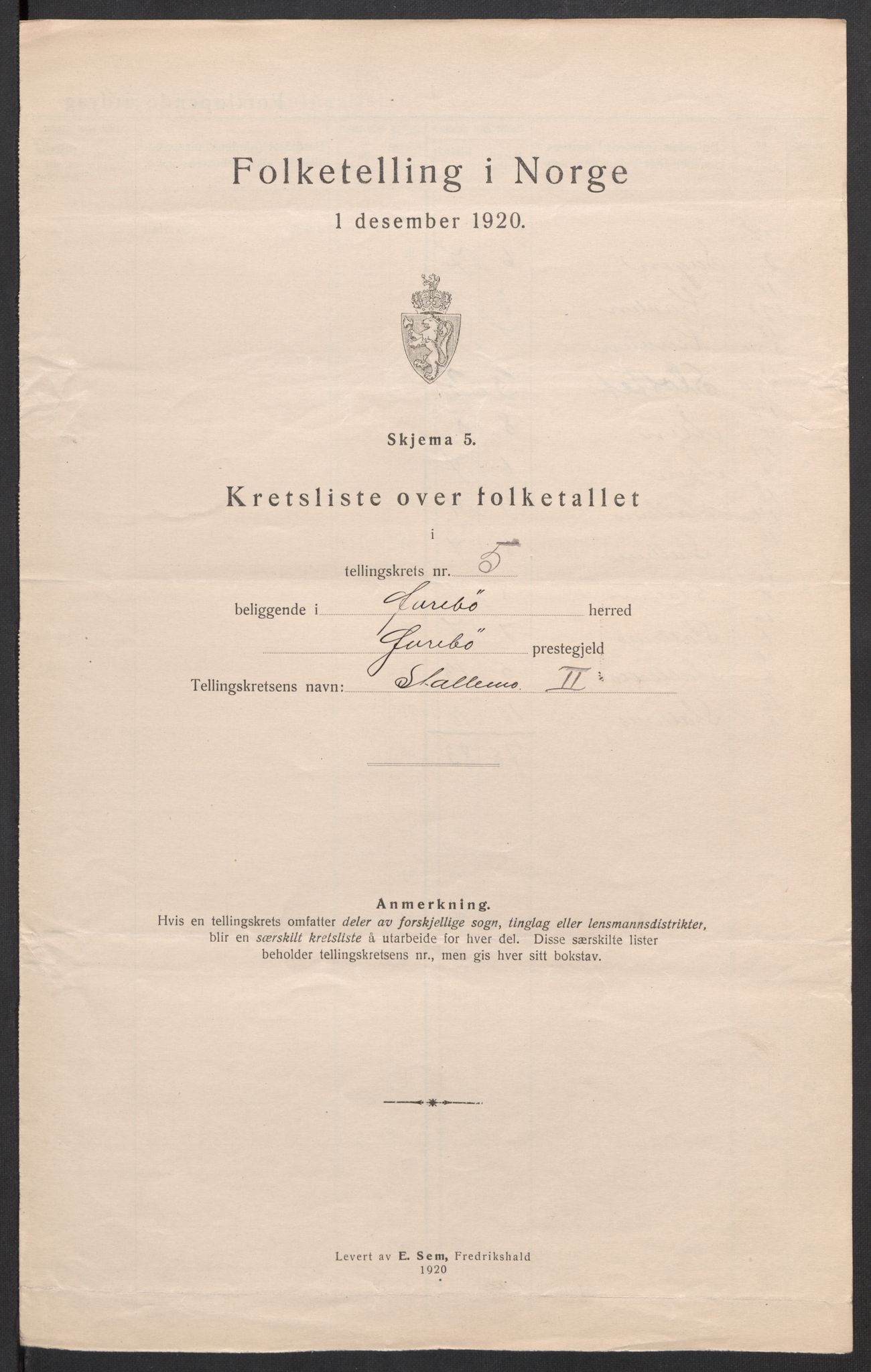 SAK, Folketelling 1920 for 1016 Øvrebø herred, 1920, s. 23