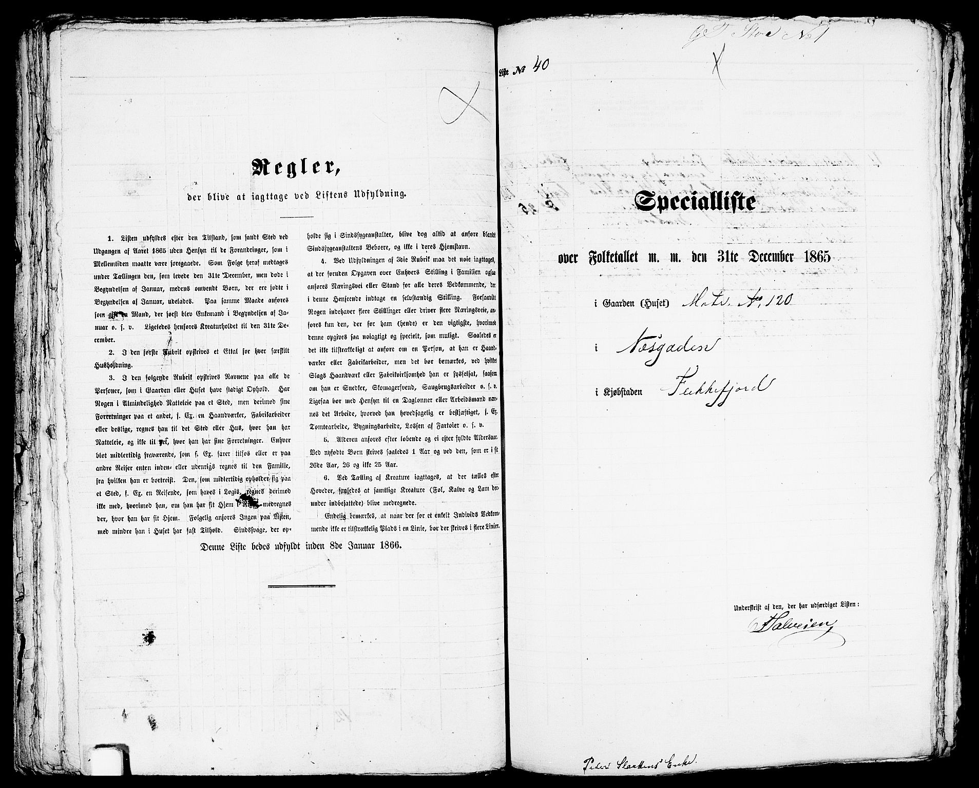 RA, Folketelling 1865 for 1004B Flekkefjord prestegjeld, Flekkefjord kjøpstad, 1865, s. 86