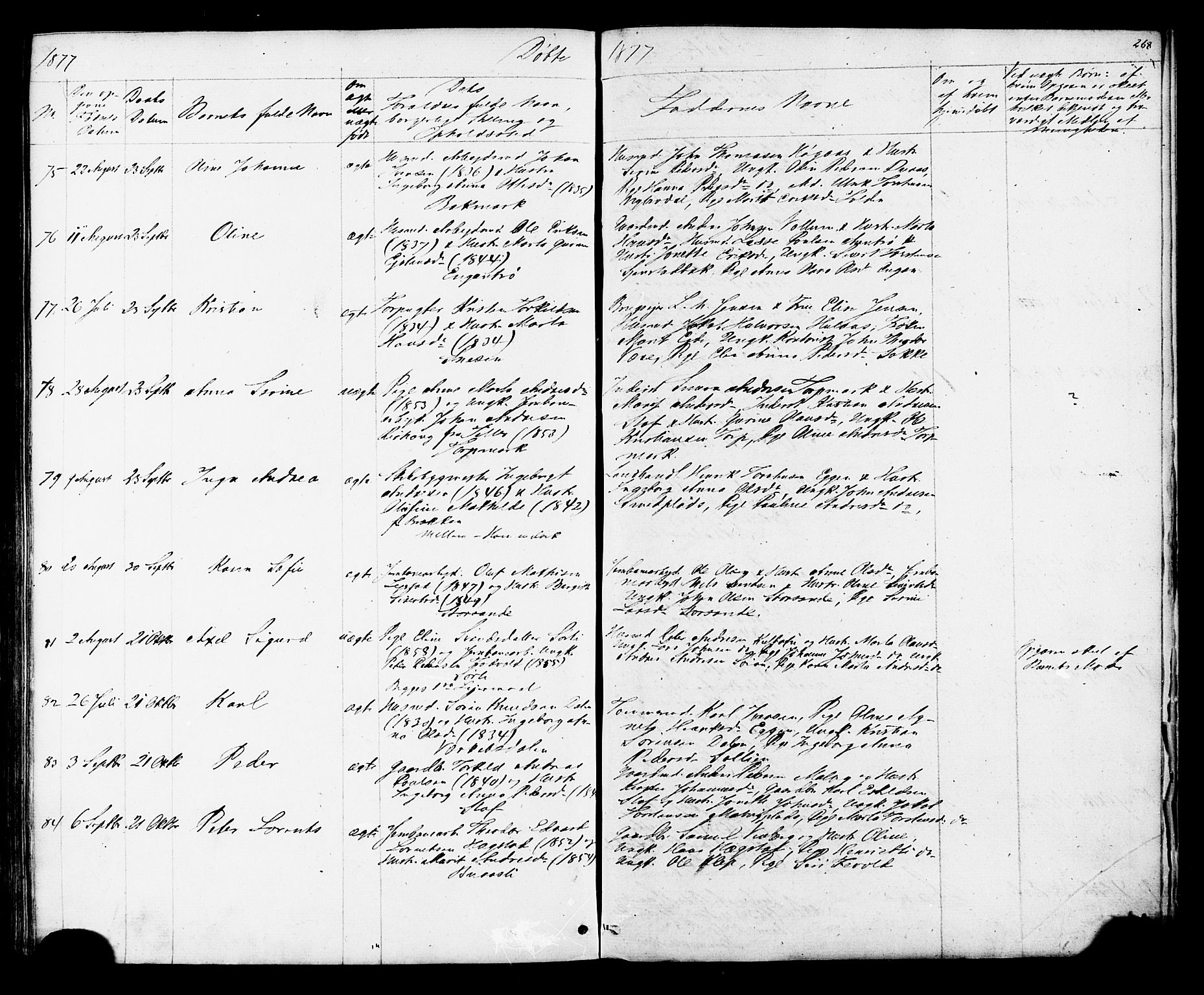 Ministerialprotokoller, klokkerbøker og fødselsregistre - Sør-Trøndelag, SAT/A-1456/616/L0409: Ministerialbok nr. 616A06, 1865-1877, s. 268