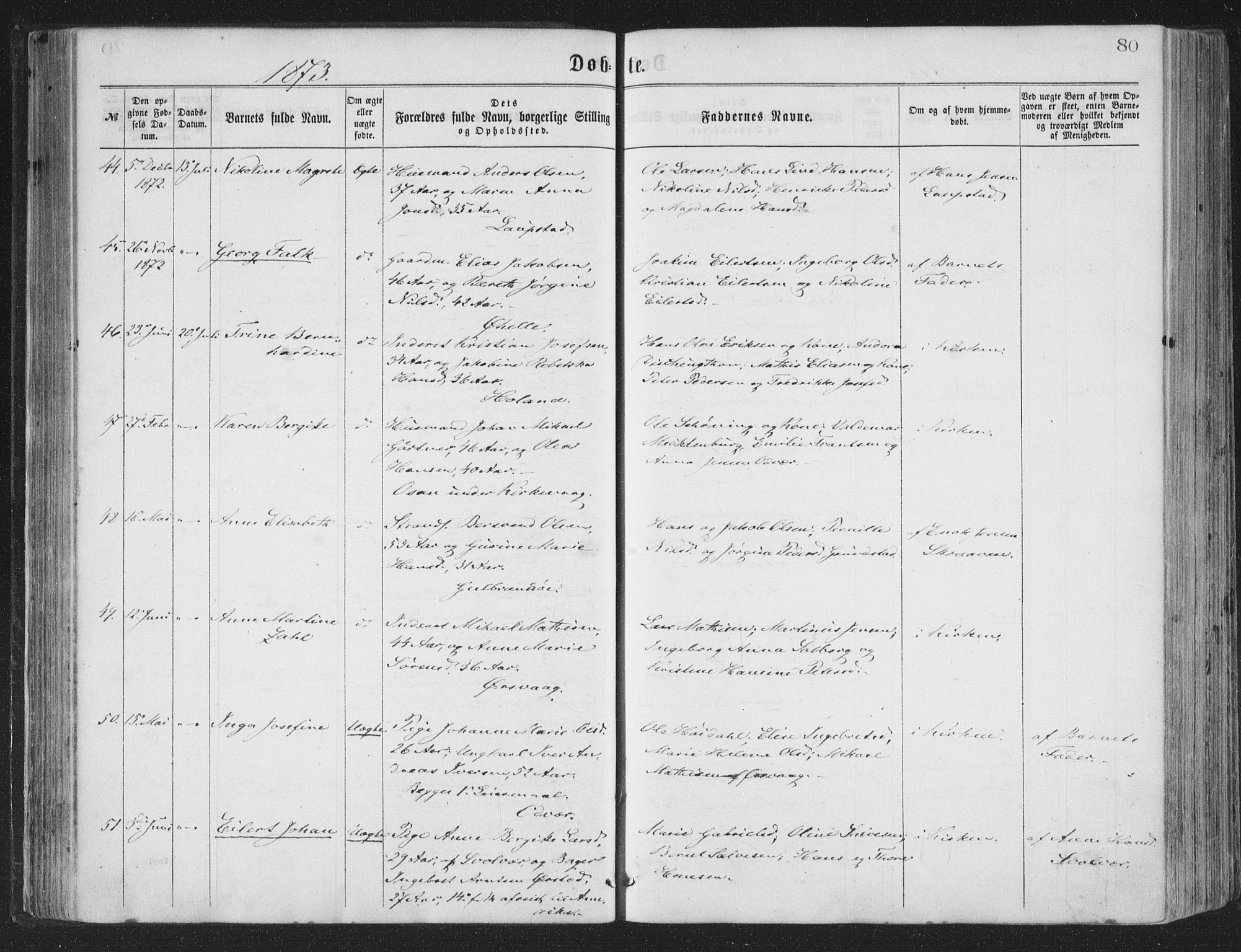 Ministerialprotokoller, klokkerbøker og fødselsregistre - Nordland, SAT/A-1459/874/L1057: Ministerialbok nr. 874A01, 1866-1877, s. 80