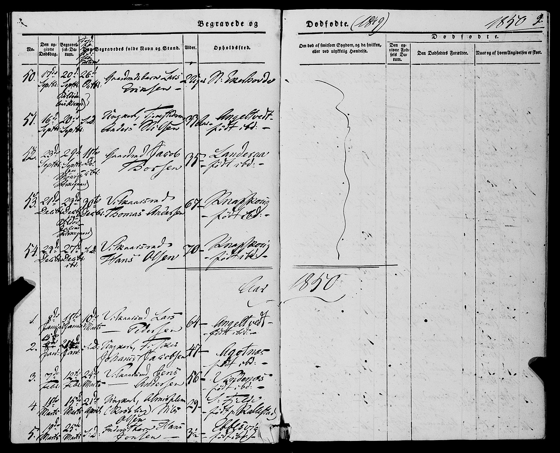 Fjell sokneprestembete, SAB/A-75301/H/Haa: Ministerialbok nr. A 7, 1847-1877, s. 9