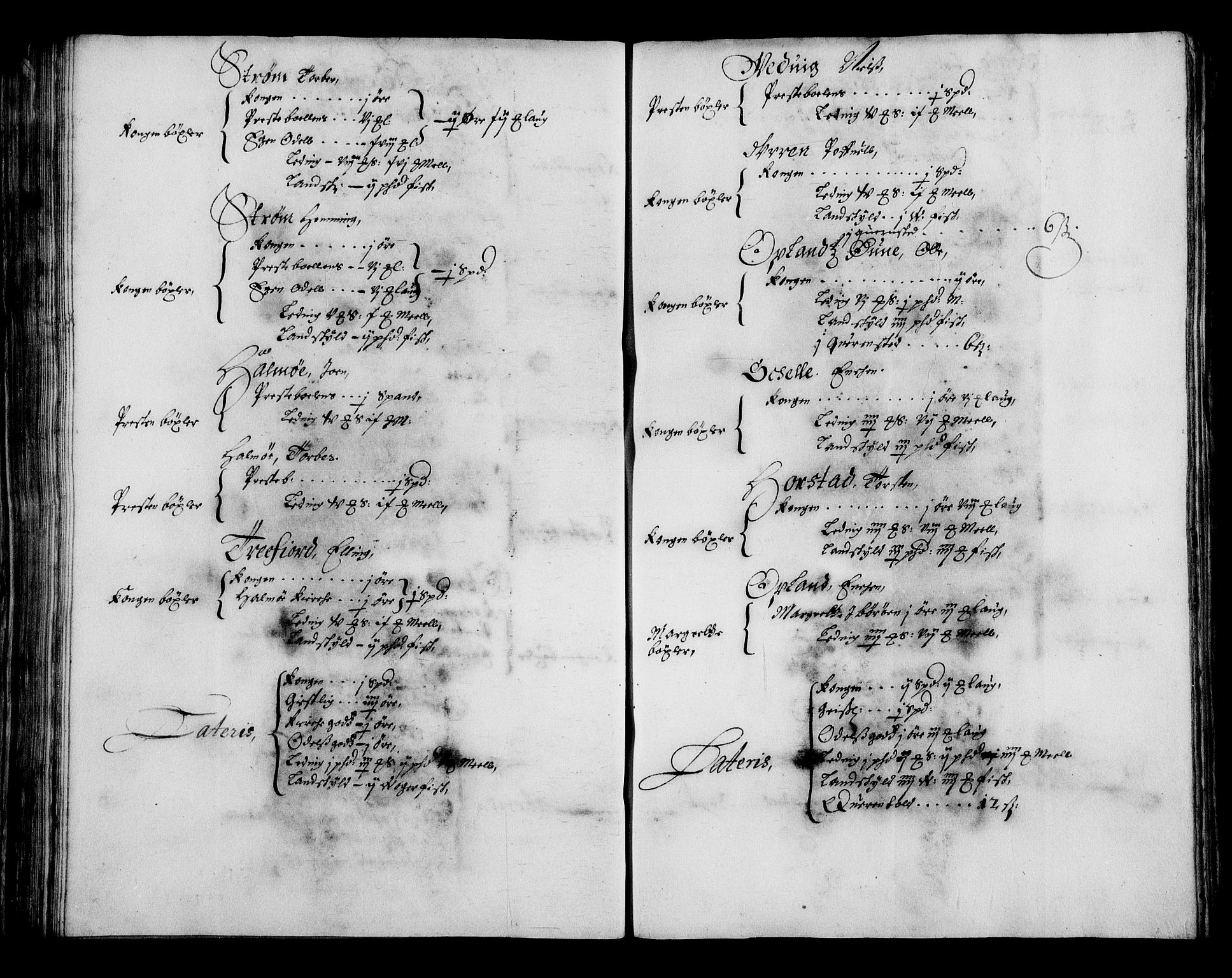 Rentekammeret inntil 1814, Realistisk ordnet avdeling, AV/RA-EA-4070/N/Na/L0002/0008: [XI g]: Trondheims stifts jordebøker: / Namdalen fogderi, 1664