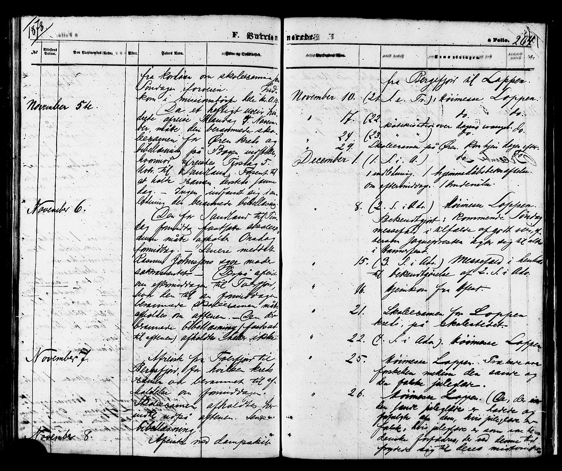 Loppa sokneprestkontor, AV/SATØ-S-1339/H/Ha/L0005kirke: Ministerialbok nr. 5, 1869-1878, s. 264