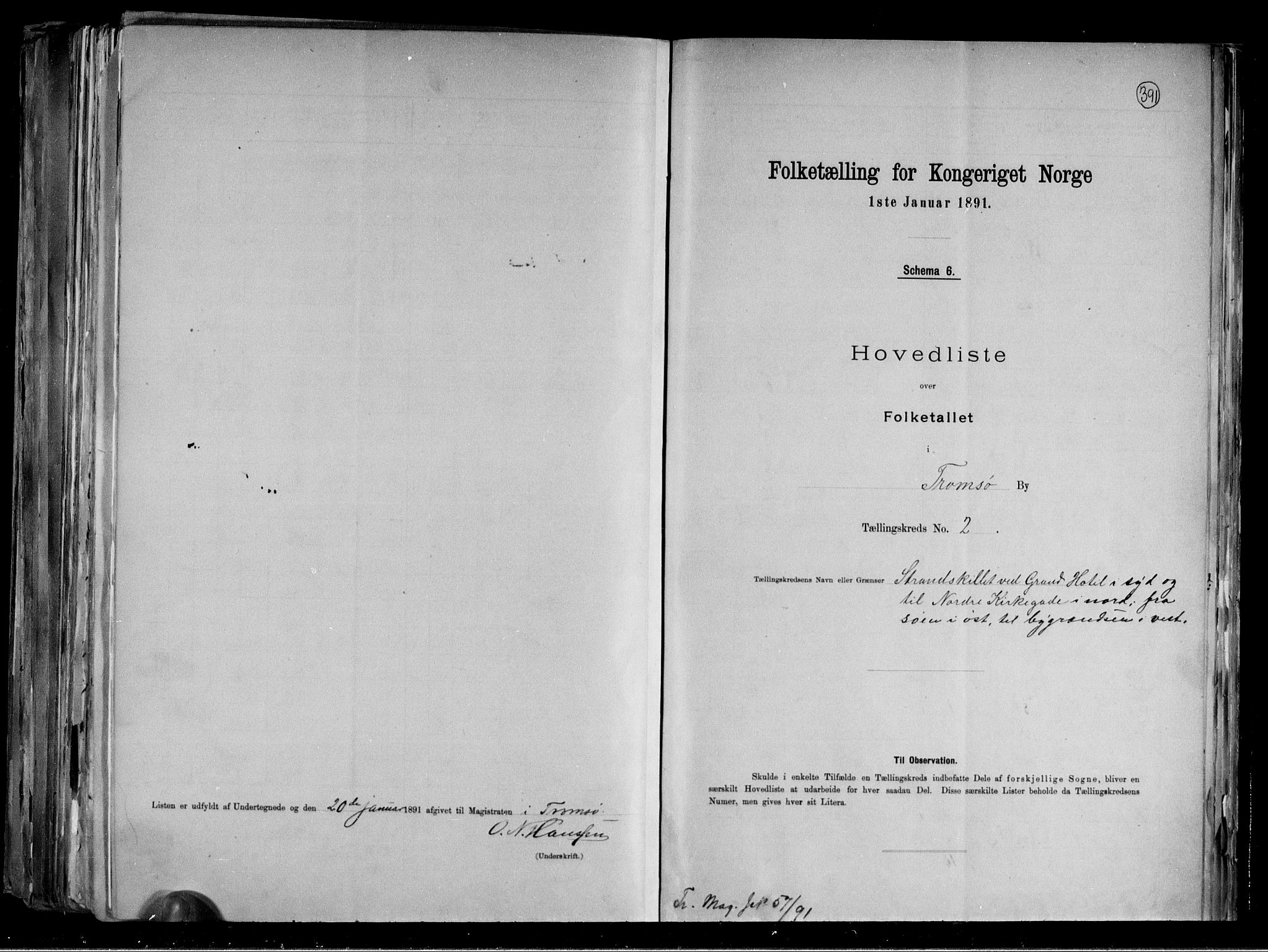 RA, Folketelling 1891 for 1902 Tromsø kjøpstad, 1891, s. 9