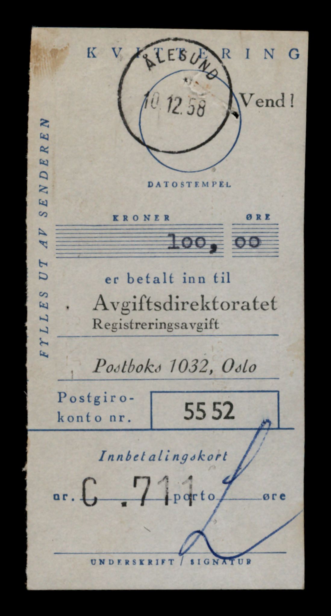 Møre og Romsdal vegkontor - Ålesund trafikkstasjon, SAT/A-4099/F/Fe/L0012: Registreringskort for kjøretøy T 1290 - T 1450, 1927-1998, s. 3026