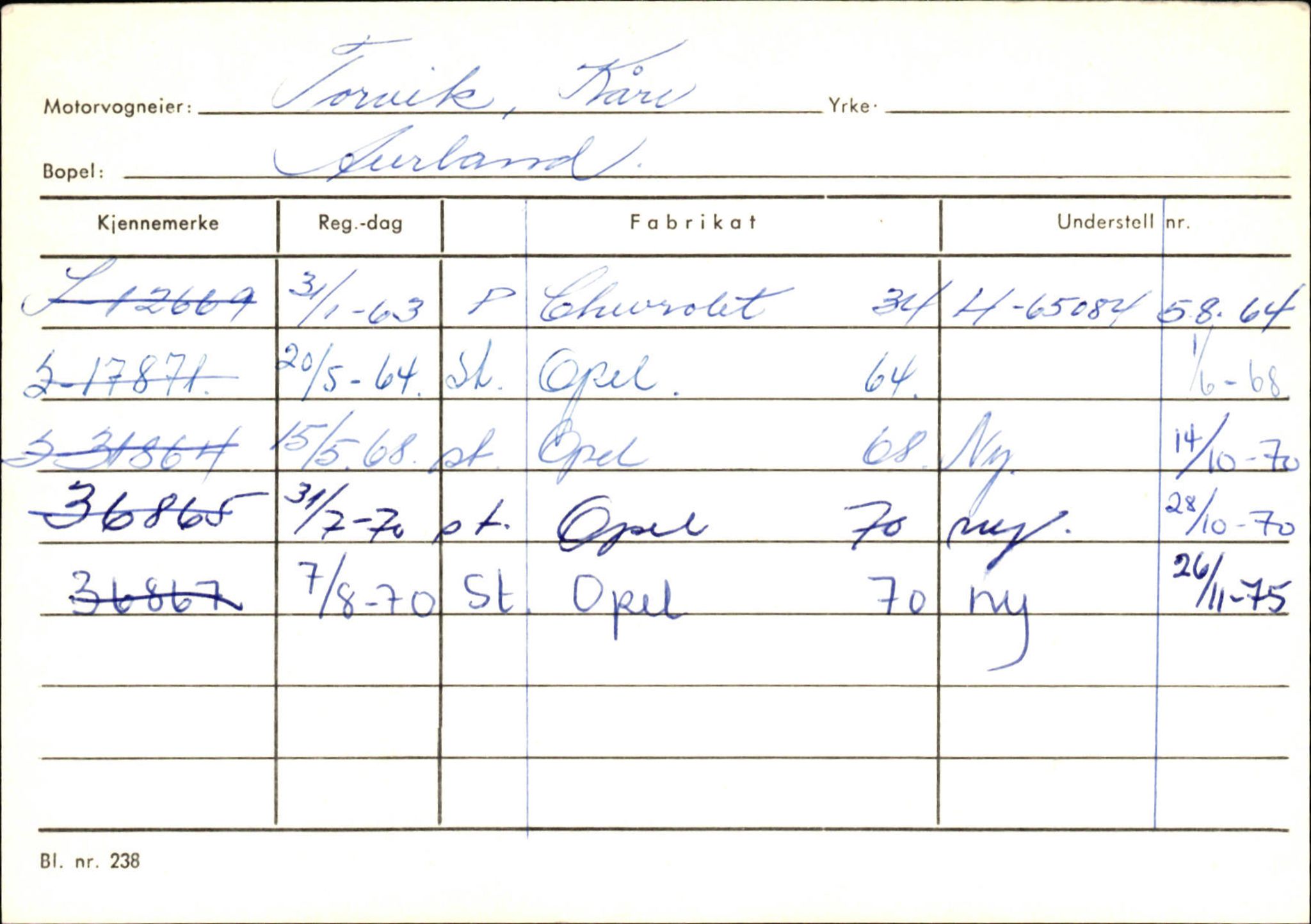 Statens vegvesen, Sogn og Fjordane vegkontor, AV/SAB-A-5301/4/F/L0125: Eigarregister Sogndal V-Å. Aurland A-Å. Fjaler A-N, 1945-1975, s. 1163