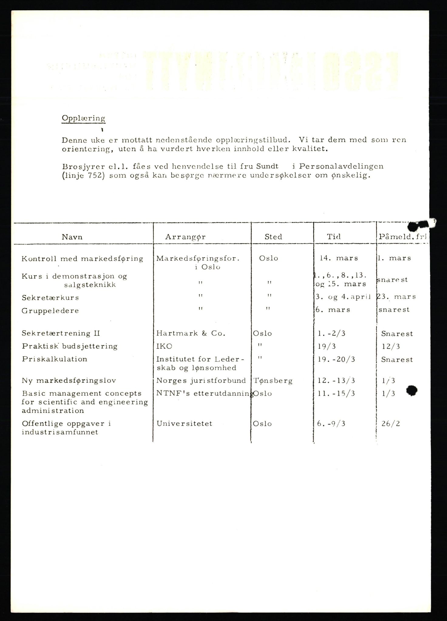 Pa 0982 - Esso Norge A/S, AV/SAST-A-100448/X/Xd/L0004: Esso Extra Nytt, 1963-1976