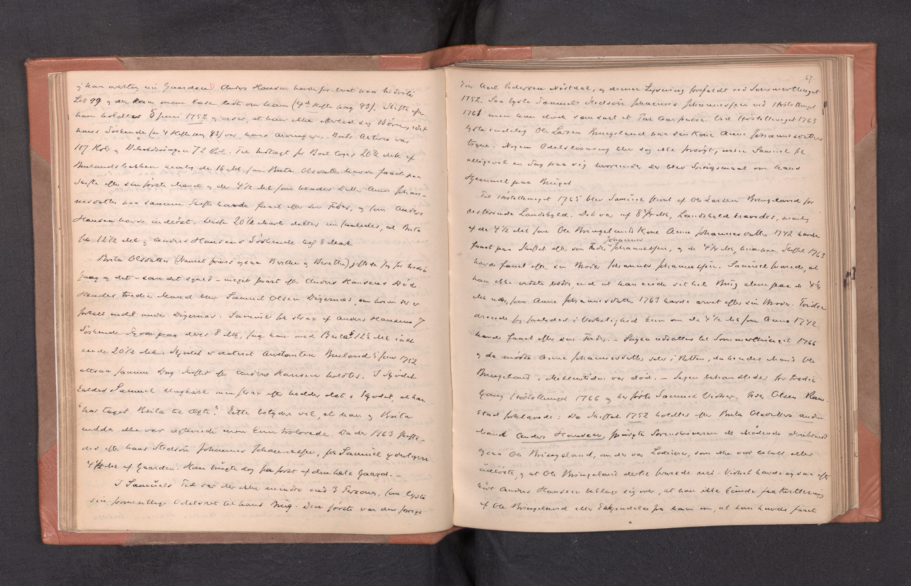Privatarkiv 51 - Sorenskriver Steen, AV/SAB-A-43401/01/L0002: 4-6 Om gårder i Førde, Sunnfjord, 1836-1907