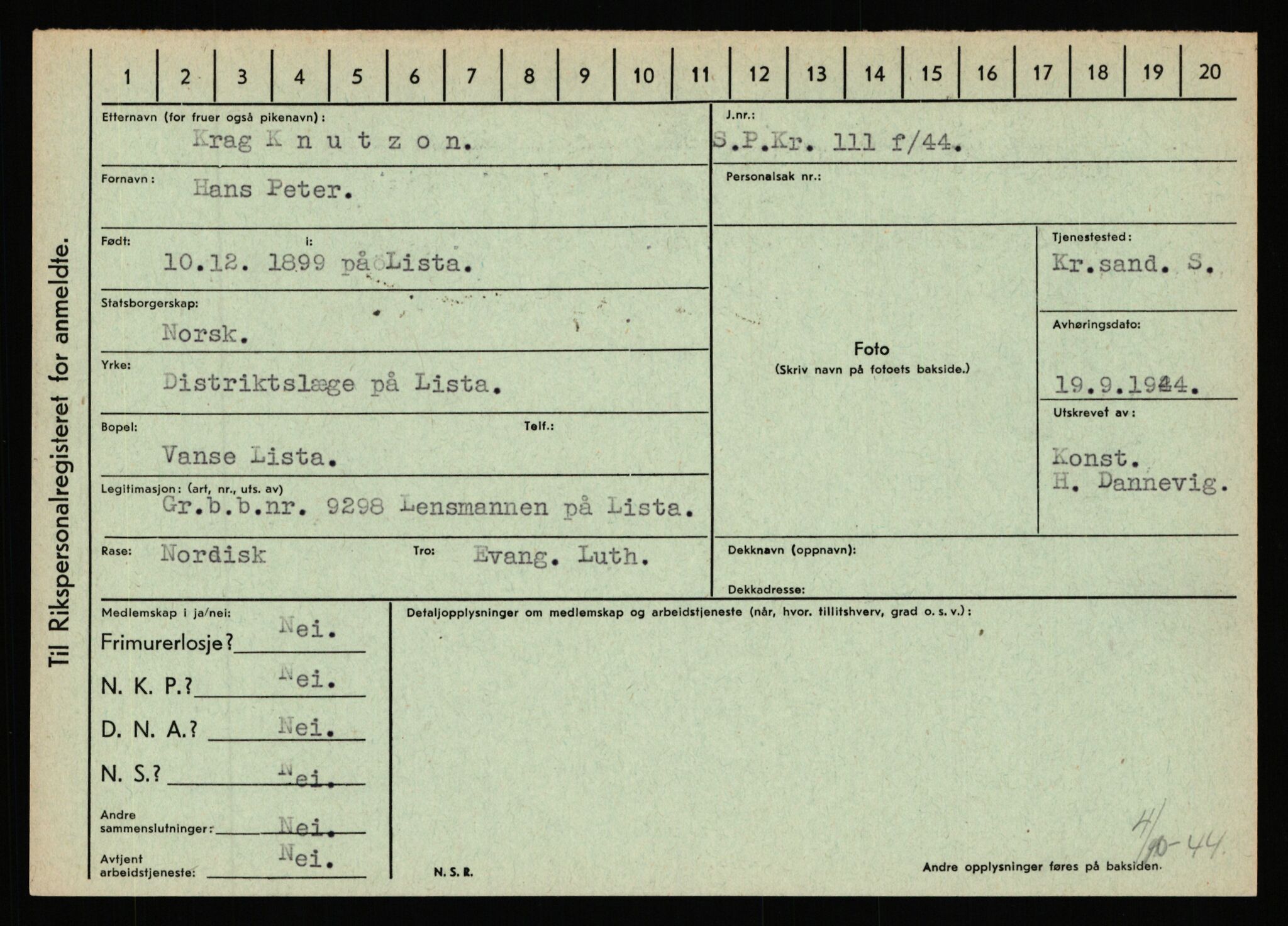 Statspolitiet - Hovedkontoret / Osloavdelingen, AV/RA-S-1329/C/Ca/L0009: Knutsen - Limstrand, 1943-1945, s. 398