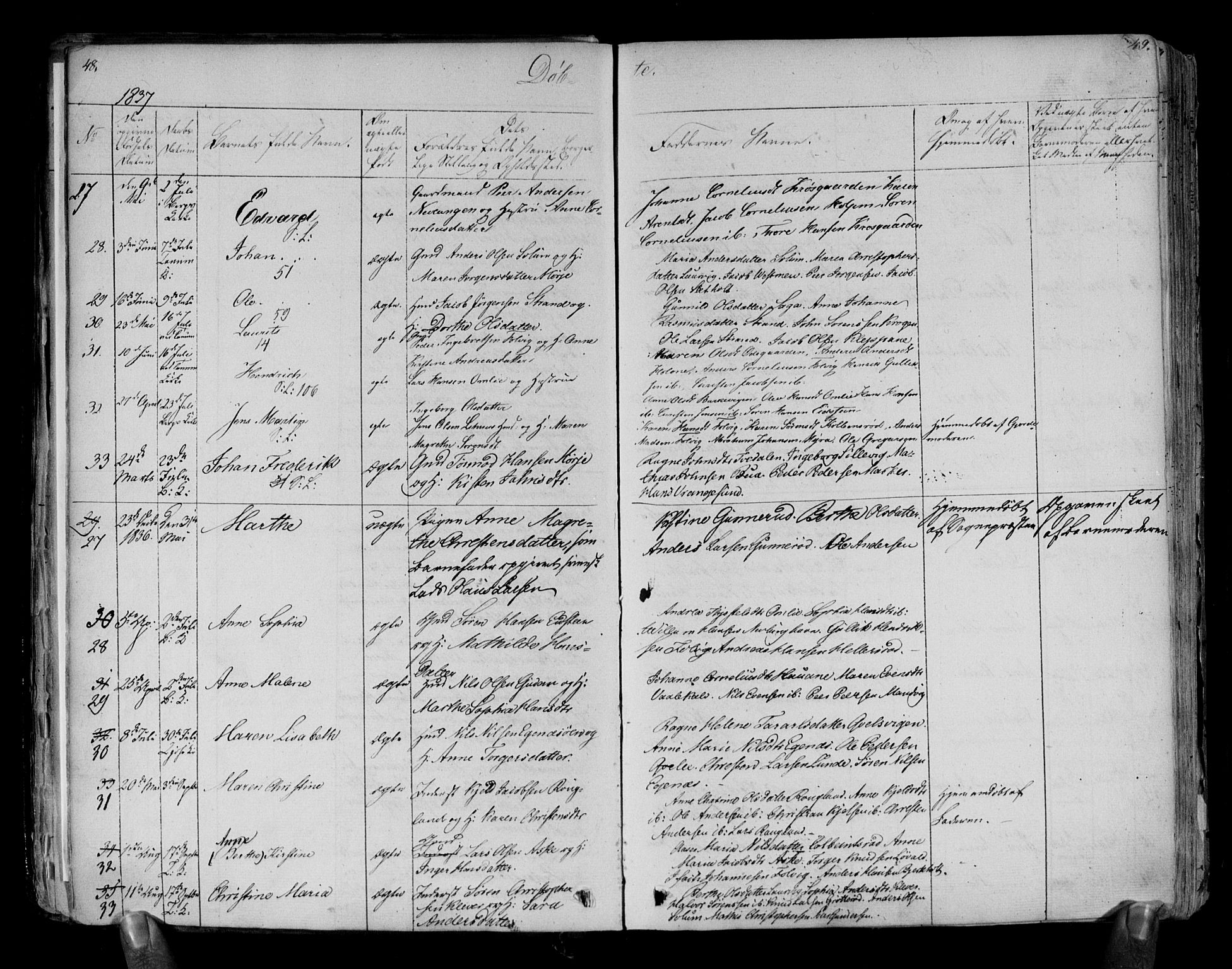 Brunlanes kirkebøker, AV/SAKO-A-342/F/Fa/L0003: Ministerialbok nr. I 3, 1834-1845, s. 48-49