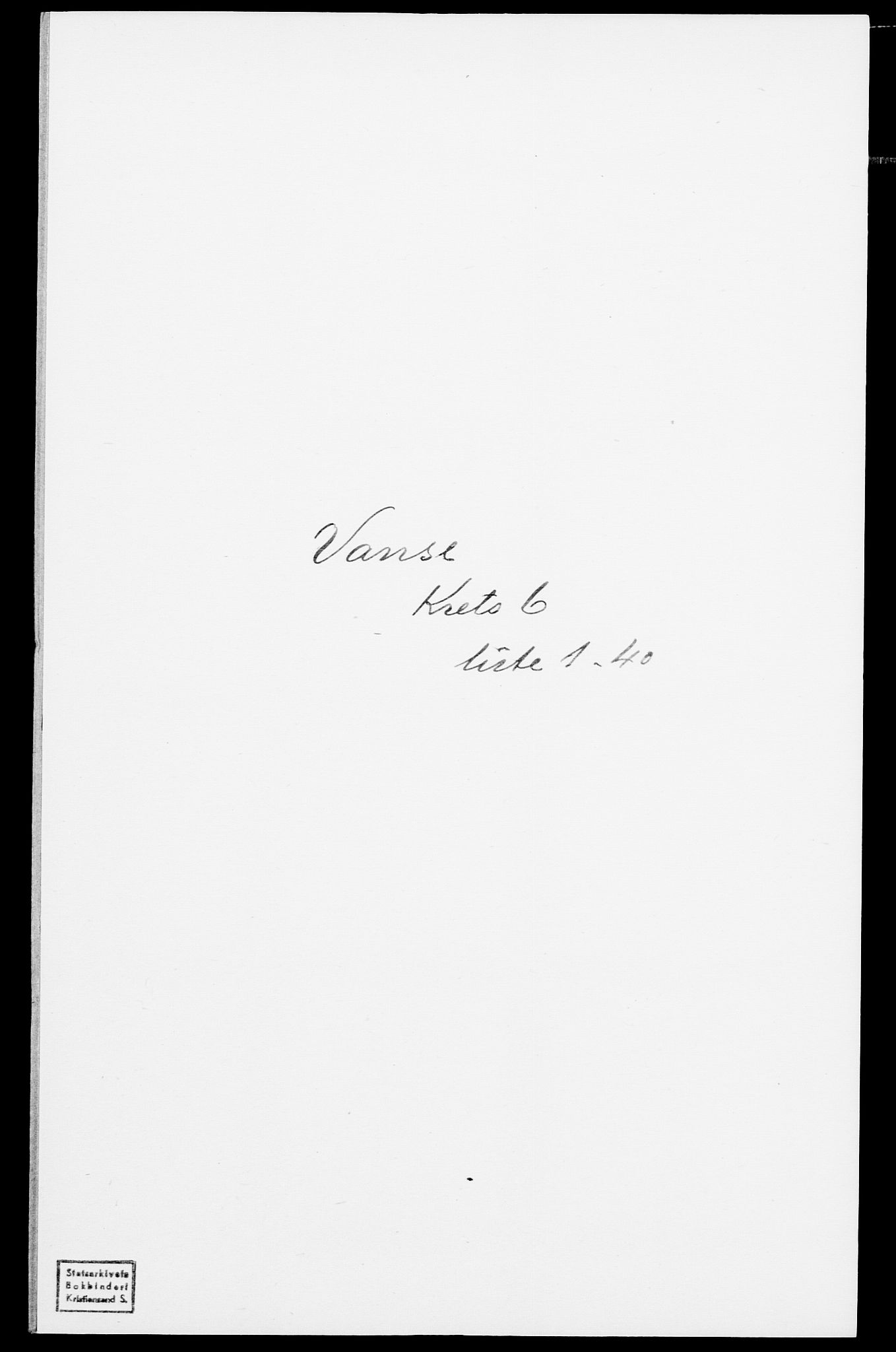 SAK, Folketelling 1875 for 1041L Vanse prestegjeld, Vanse sokn og Farsund landsokn, 1875, s. 998