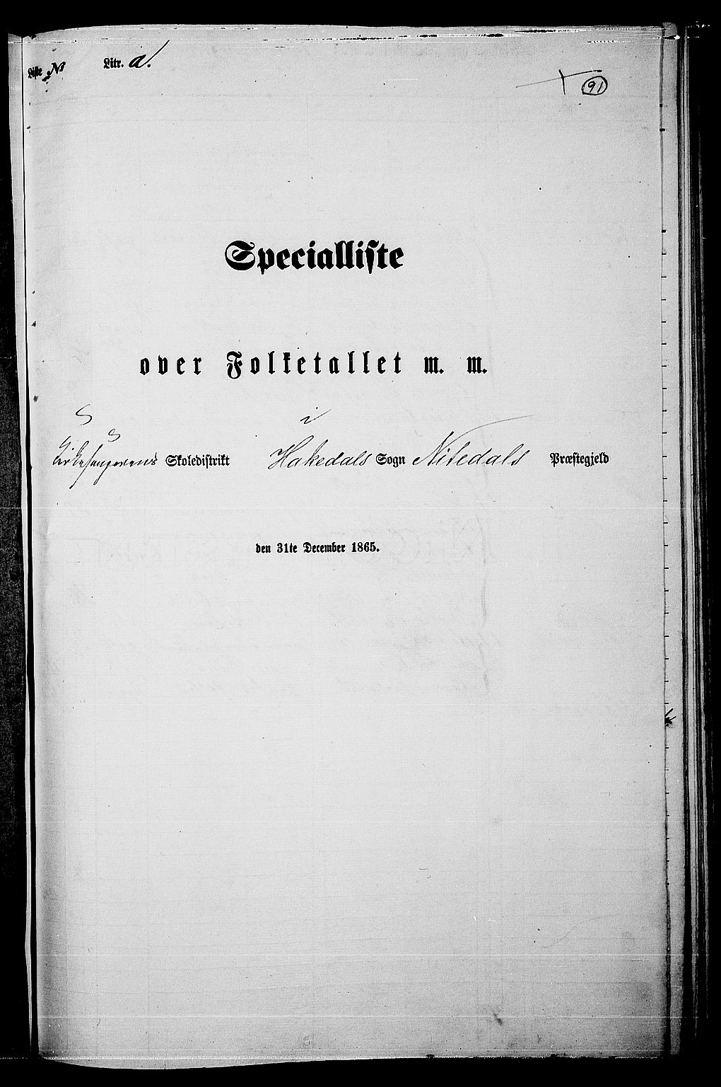 RA, Folketelling 1865 for 0233P Nittedal prestegjeld, 1865, s. 77