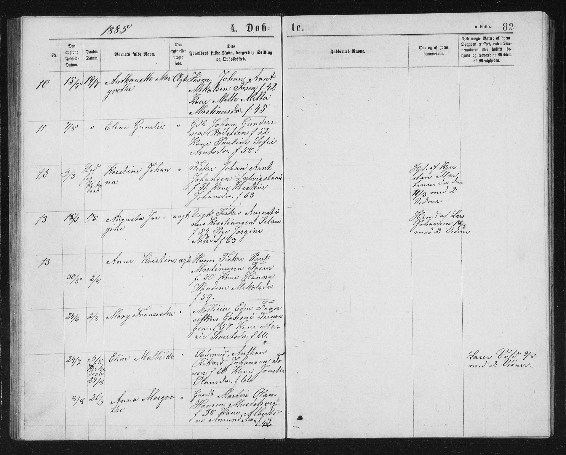 Ministerialprotokoller, klokkerbøker og fødselsregistre - Sør-Trøndelag, AV/SAT-A-1456/662/L0756: Klokkerbok nr. 662C01, 1869-1891, s. 82