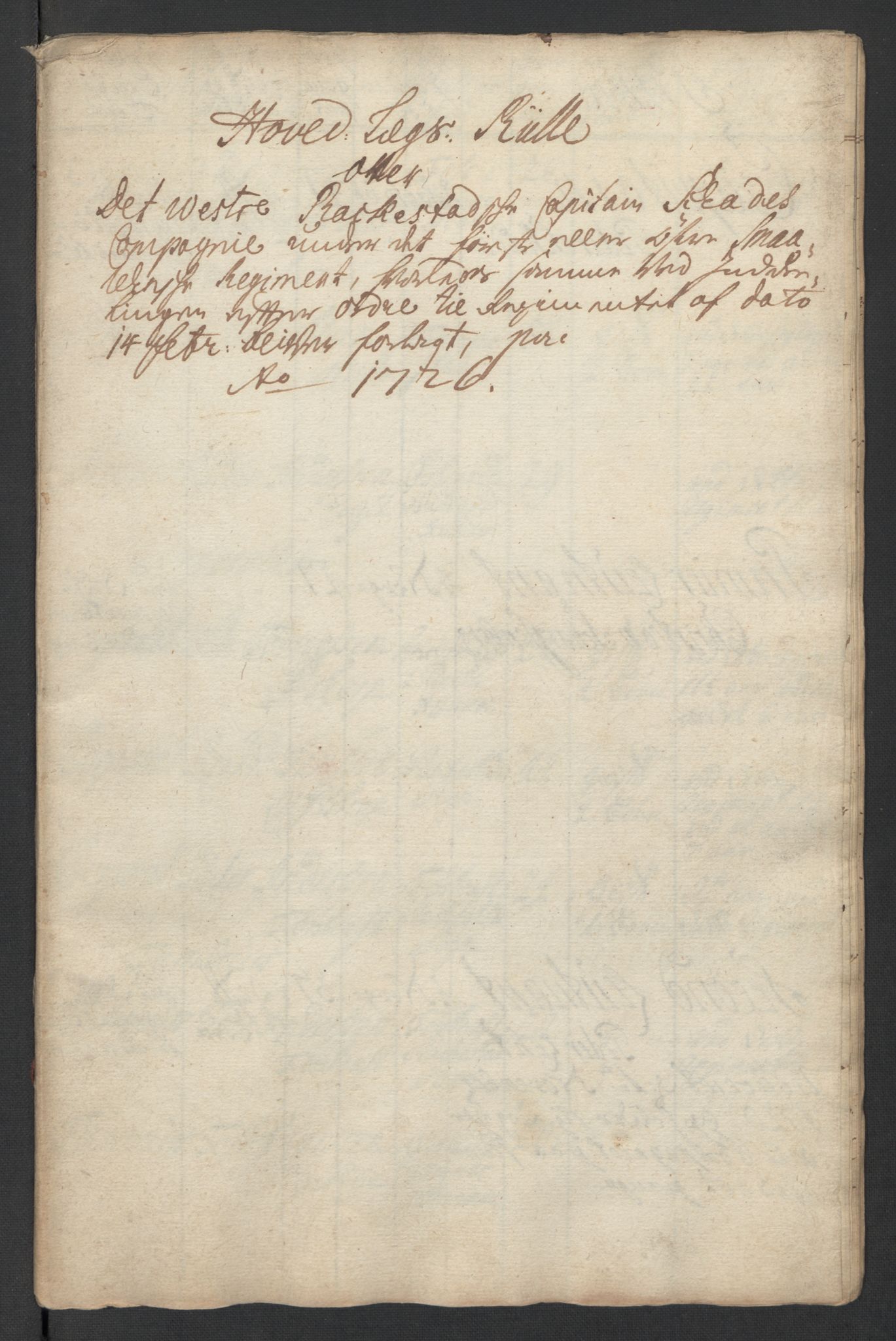 Rentekammeret inntil 1814, Realistisk ordnet avdeling, RA/EA-4070/Ki/L0015: [S14]: Hovedlegdsruller, 1726, s. 682