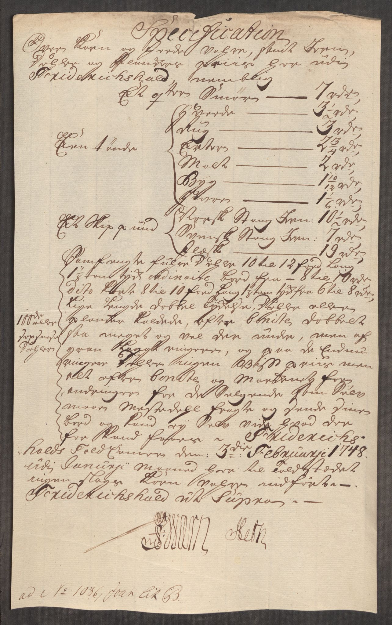 Rentekammeret inntil 1814, Realistisk ordnet avdeling, AV/RA-EA-4070/Oe/L0003: [Ø1]: Priskuranter, 1745-1748, s. 666