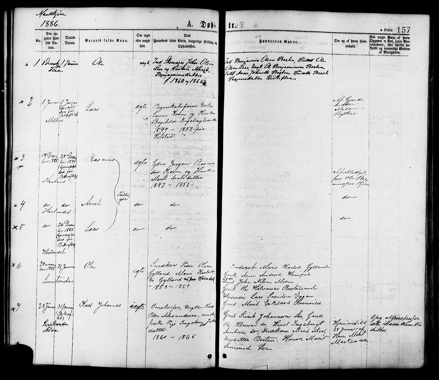 Ministerialprotokoller, klokkerbøker og fødselsregistre - Sør-Trøndelag, AV/SAT-A-1456/691/L1079: Ministerialbok nr. 691A11, 1873-1886, s. 157