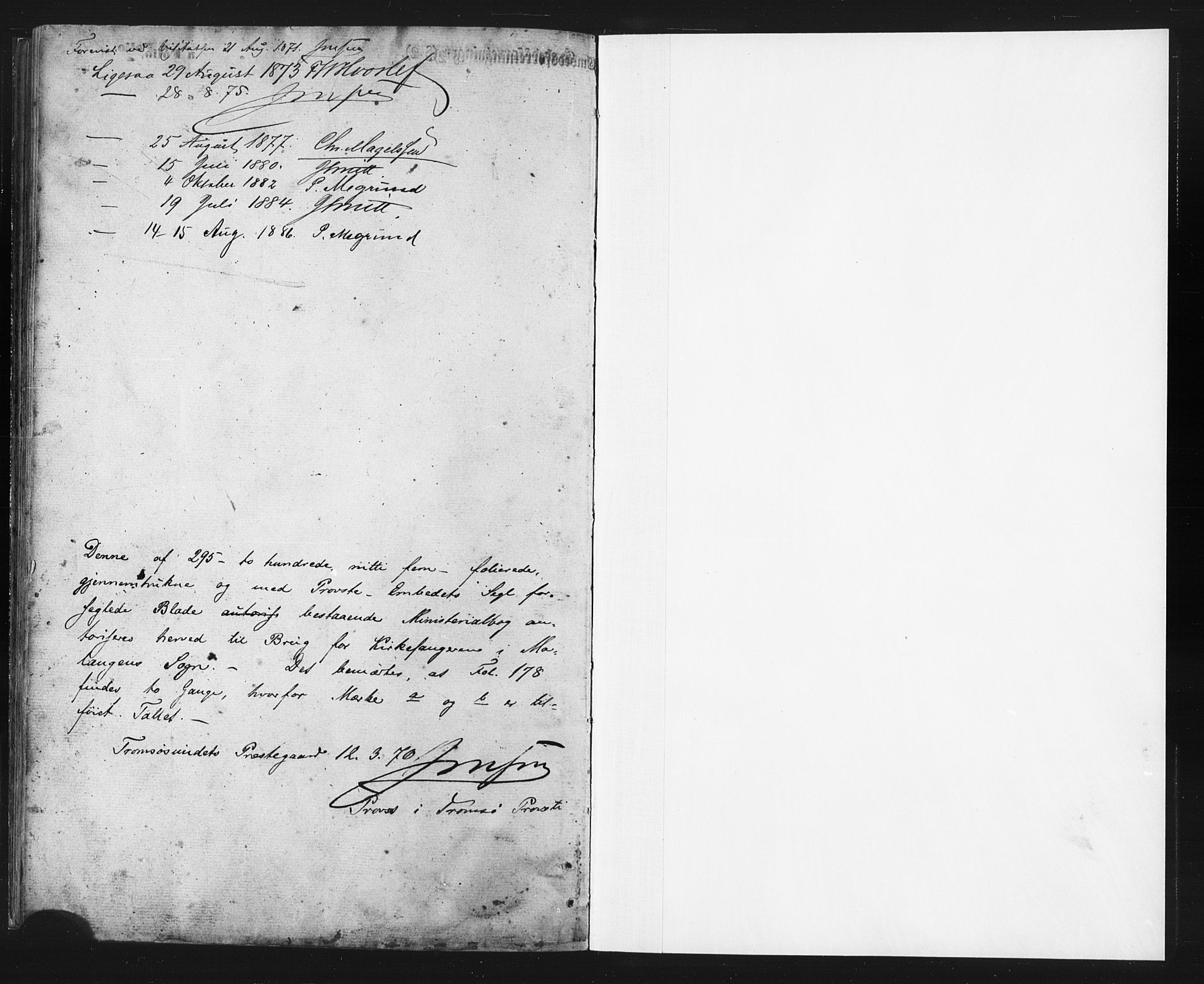 Balsfjord sokneprestembete, AV/SATØ-S-1303/G/Gab/L0002klokker: Klokkerbok nr. 2, 1870-1886