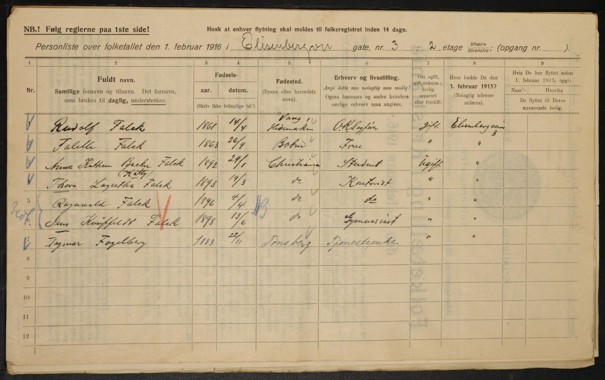 OBA, Kommunal folketelling 1.2.1916 for Kristiania, 1916, s. 20751