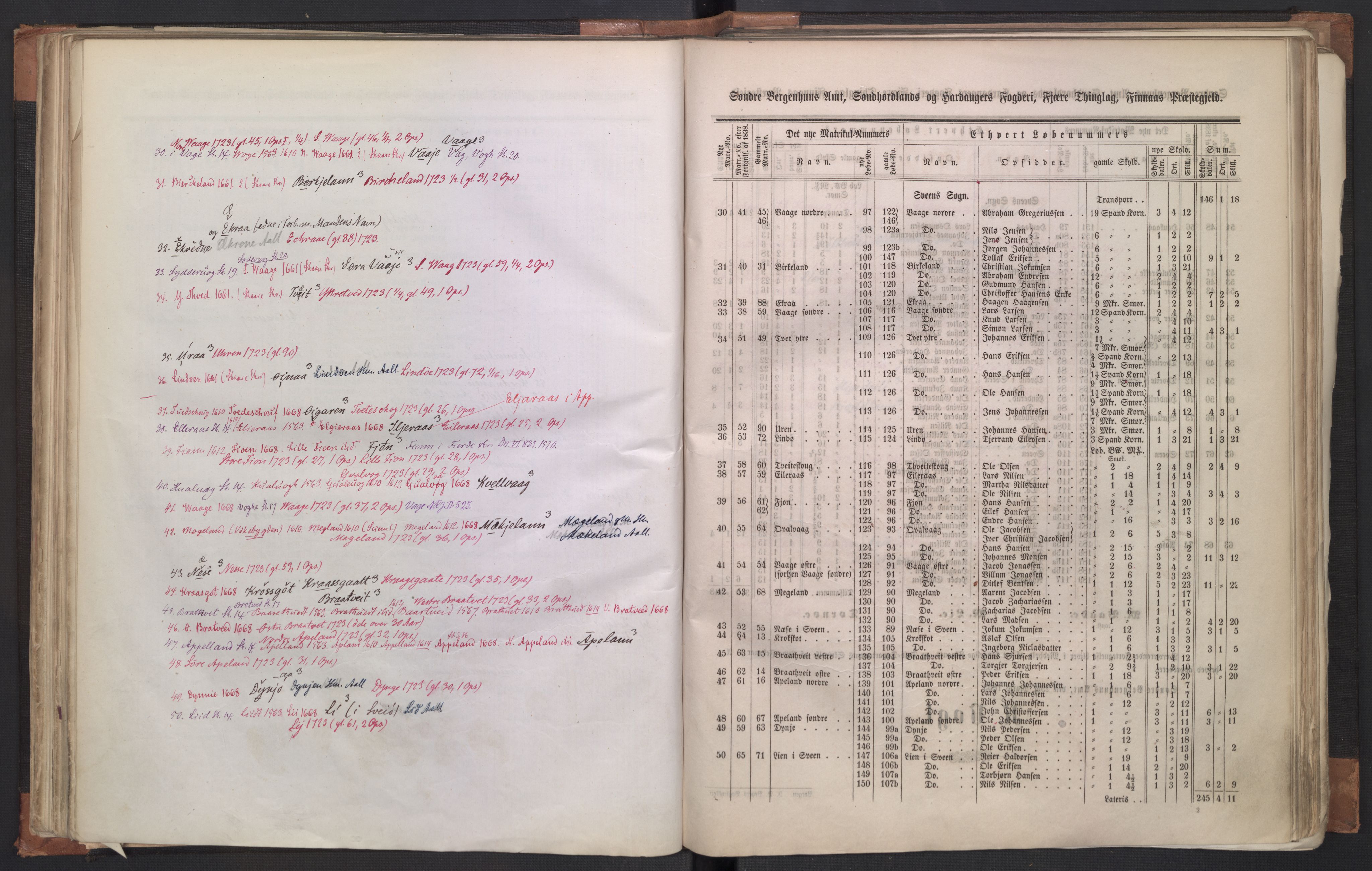 Rygh, AV/RA-PA-0034/F/Fb/L0011: Matrikkelen for 1838 - Søndre Bergenhus amt (Hordaaland fylke), 1838