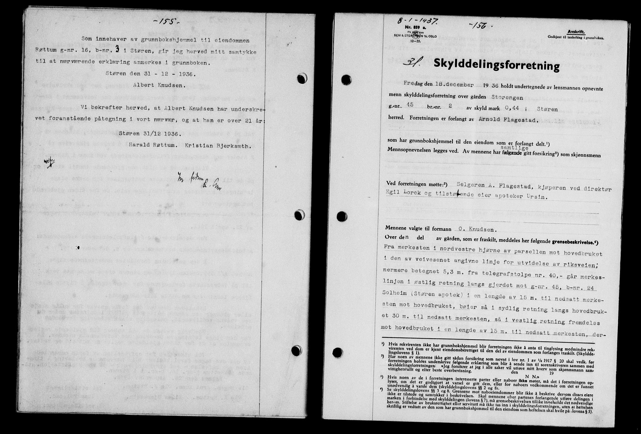 Gauldal sorenskriveri, SAT/A-0014/1/2/2C/L0046: Pantebok nr. 49-50, 1936-1937, Dagboknr: 31/1937