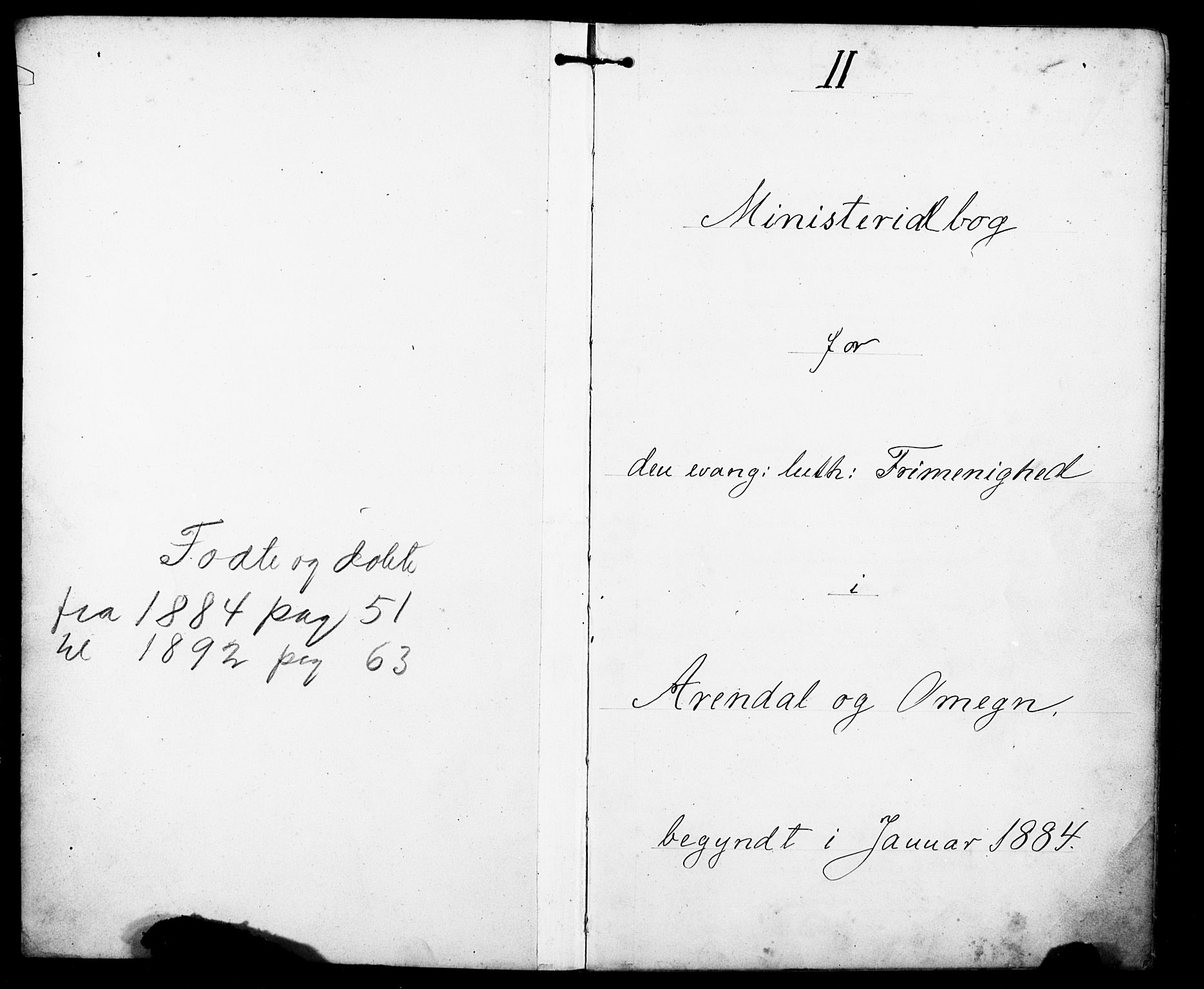 Den evangelisk-lutherske frimenighet, Arendal, AV/SAK-1292-0005/F/Fa/L0002: Dissenterprotokoll nr. F 6, 1884-1908