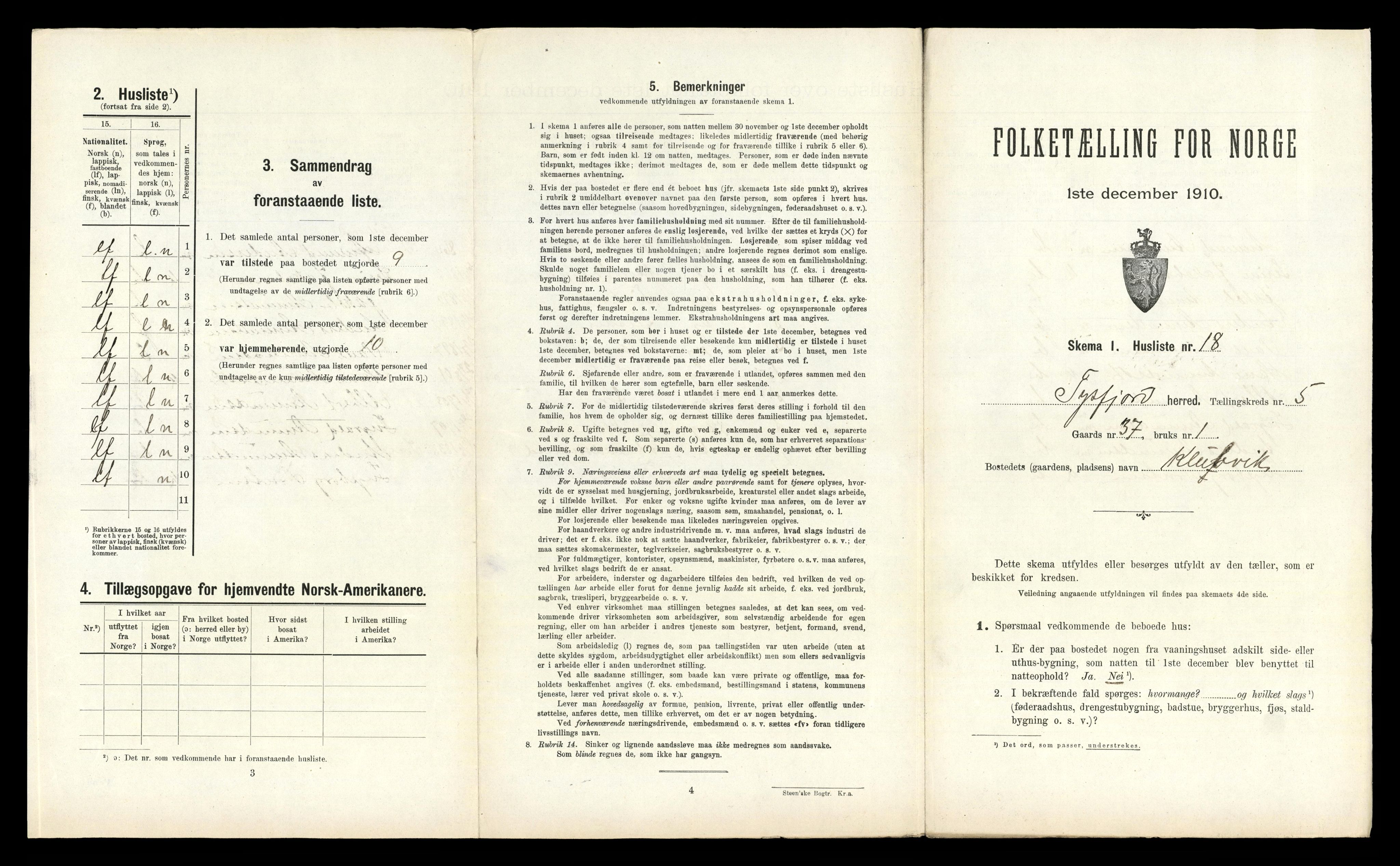 RA, Folketelling 1910 for 1850 Tysfjord herred, 1910, s. 703