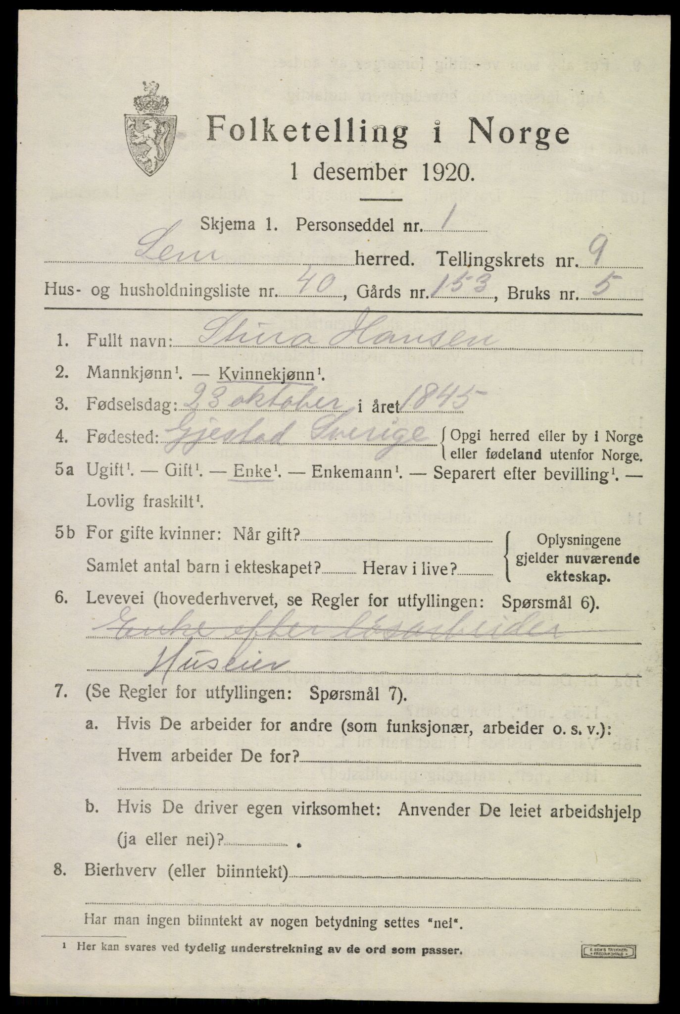 SAKO, Folketelling 1920 for 0721 Sem herred, 1920, s. 12967