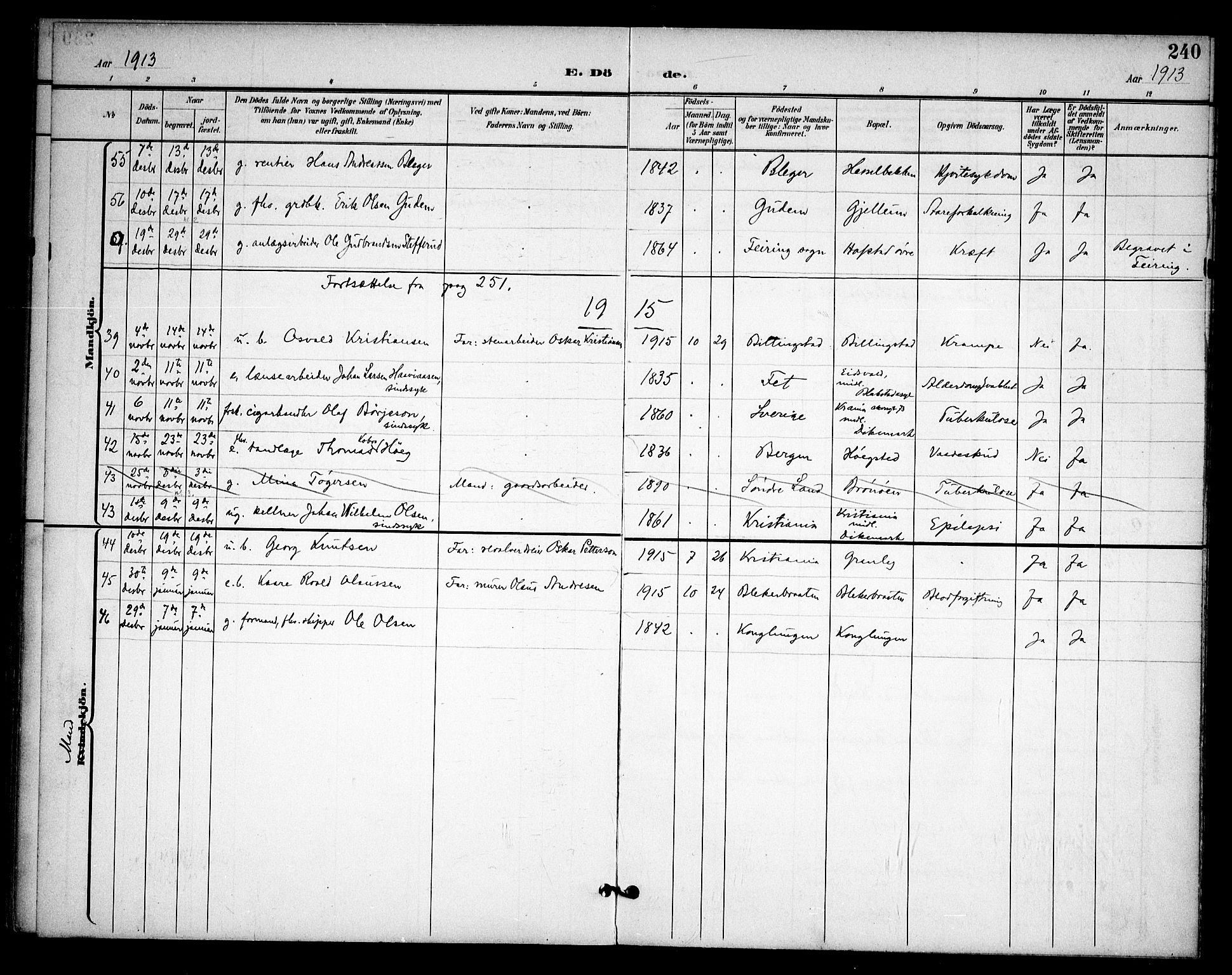Asker prestekontor Kirkebøker, AV/SAO-A-10256a/F/Fa/L0015: Ministerialbok nr. I 15, 1896-1915, s. 240