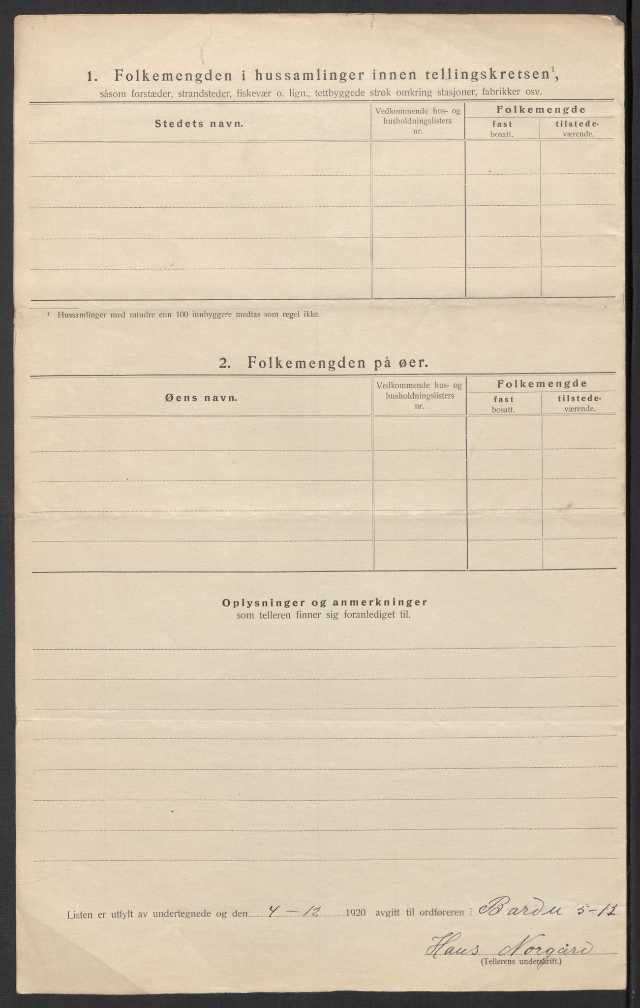 SATØ, Folketelling 1920 for 1922 Bardu herred, 1920, s. 46