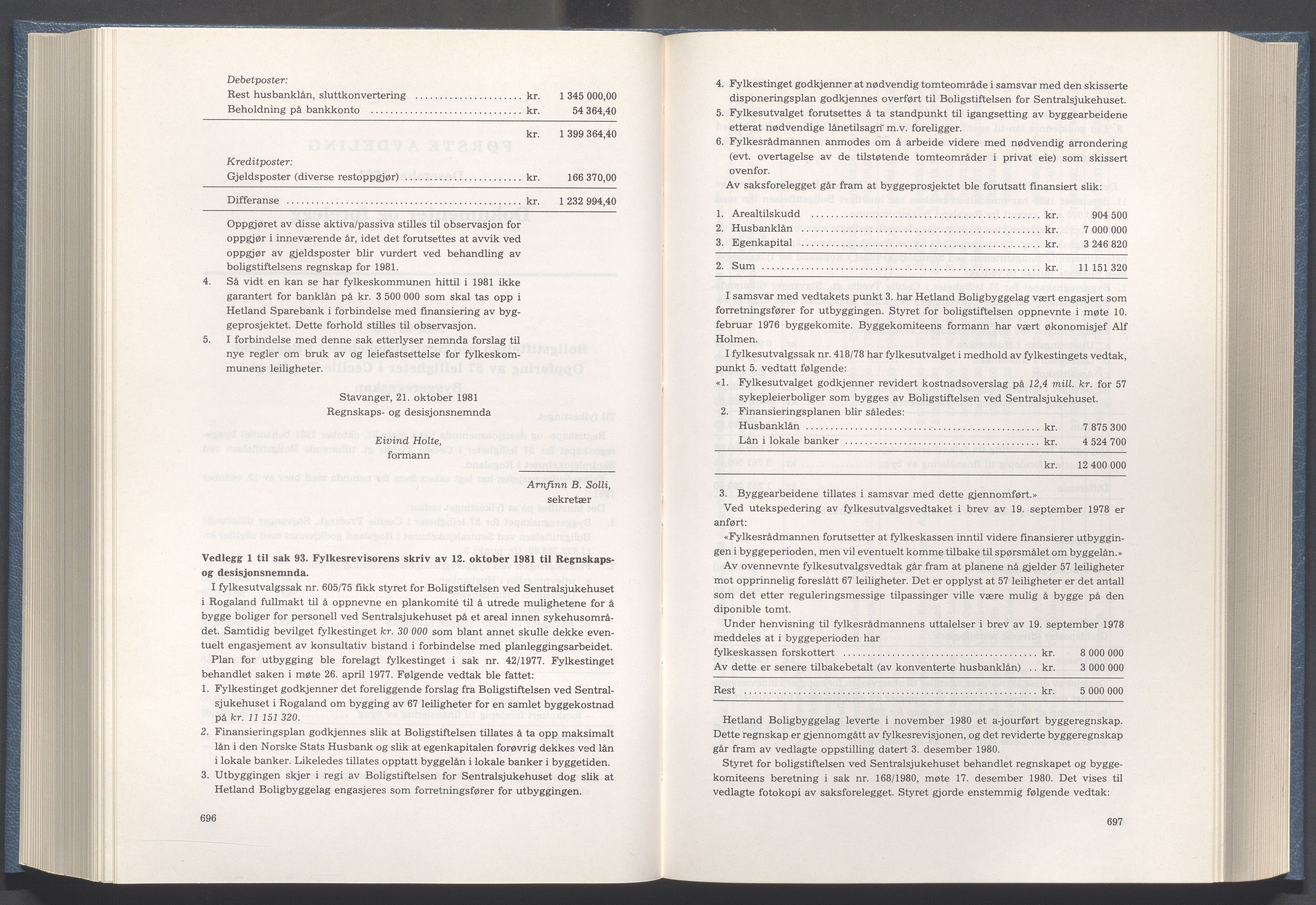 Rogaland fylkeskommune - Fylkesrådmannen , IKAR/A-900/A/Aa/Aaa/L0101: Møtebok , 1981, s. 696-697