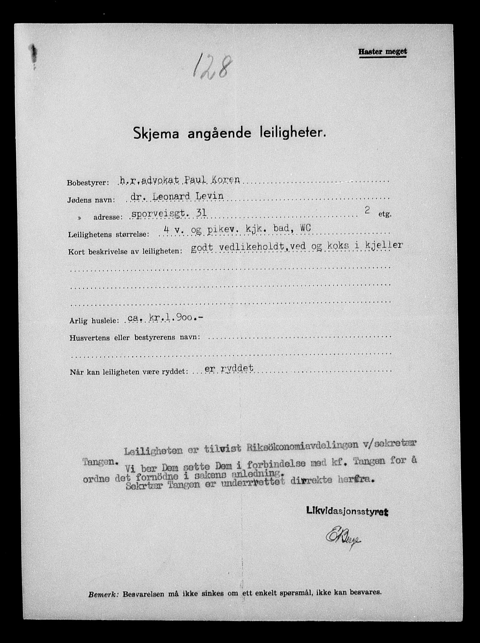 Justisdepartementet, Tilbakeføringskontoret for inndratte formuer, RA/S-1564/H/Hc/Hcc/L0957: --, 1945-1947, s. 353