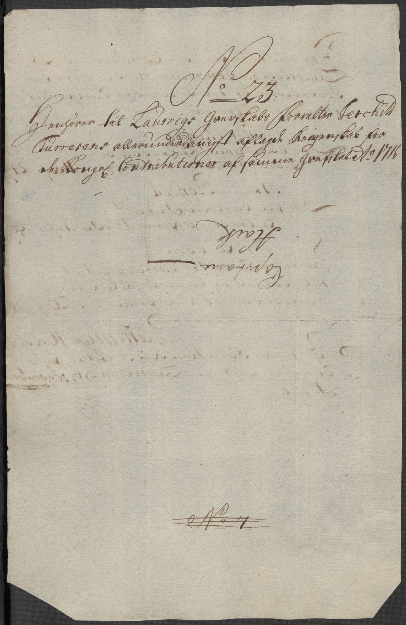 Rentekammeret inntil 1814, Reviderte regnskaper, Fogderegnskap, RA/EA-4092/R33/L1987: Fogderegnskap Larvik grevskap, 1716-1717, s. 232