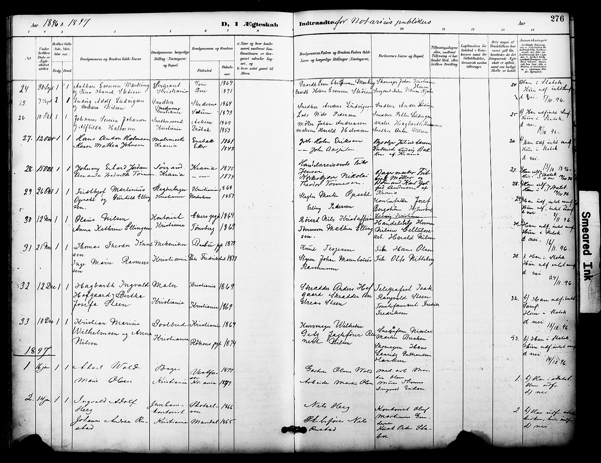 Johannes prestekontor Kirkebøker, AV/SAO-A-10852/F/Fa/L0006: Ministerialbok nr. 6, 1893-1906, s. 276