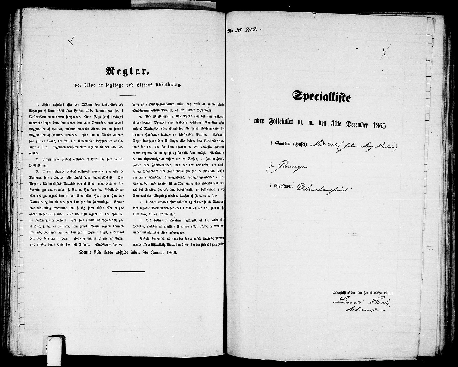 RA, Folketelling 1865 for 1503B Kristiansund prestegjeld, Kristiansund kjøpstad, 1865, s. 412