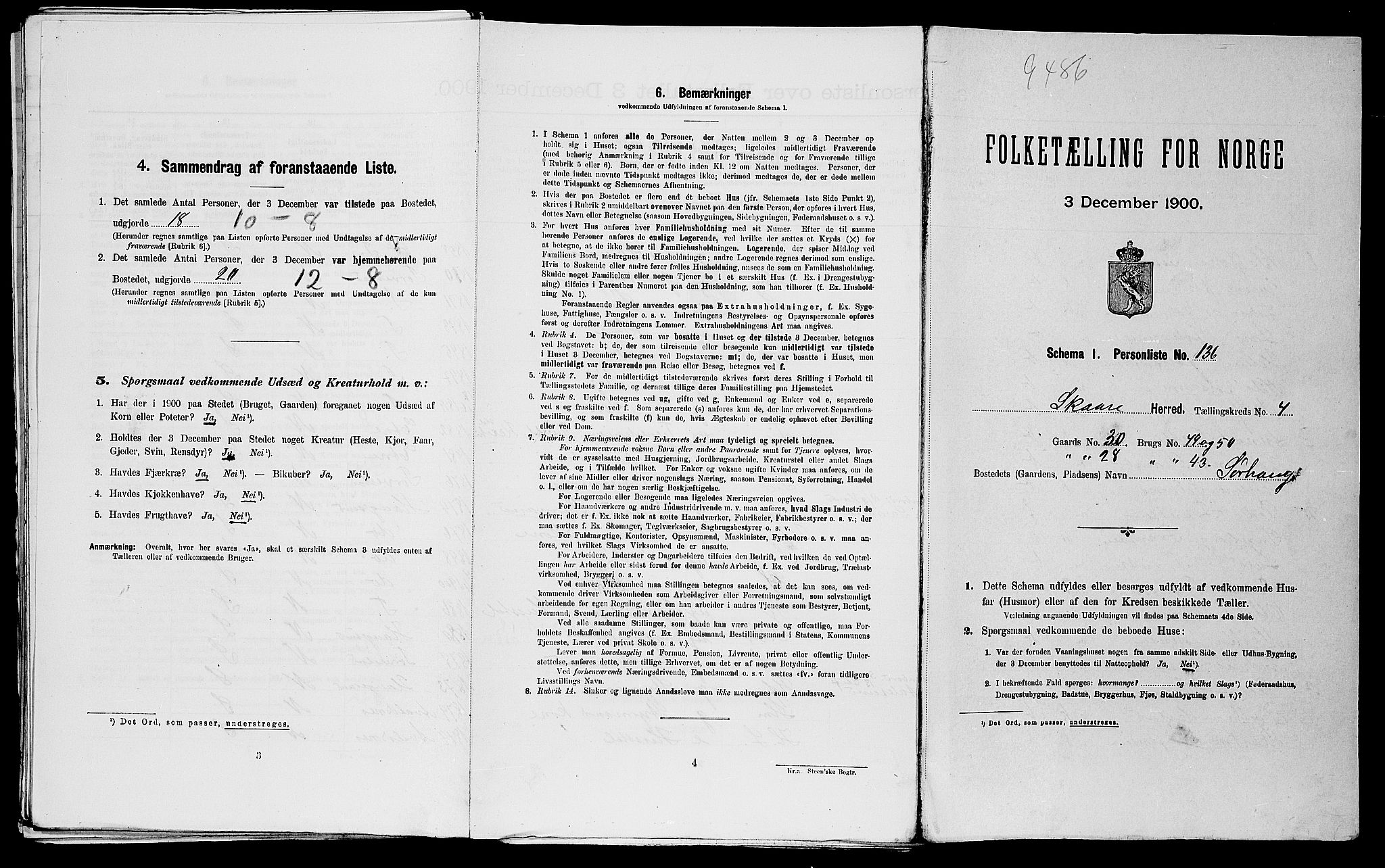 SAST, Folketelling 1900 for 1153 Skåre herred, 1900, s. 653
