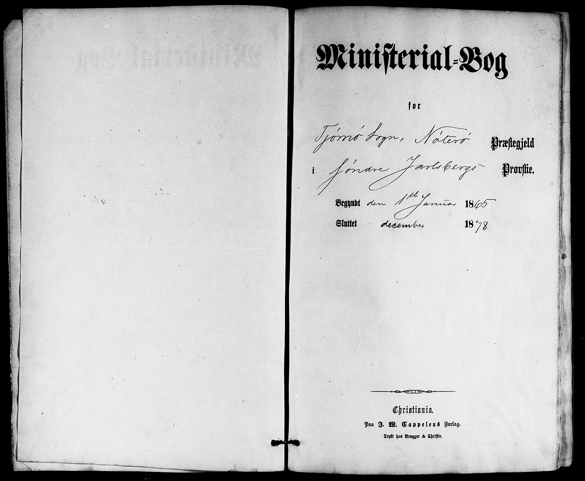 Nøtterøy kirkebøker, SAKO/A-354/F/Fb/L0001: Ministerialbok nr. II 1, 1865-1878