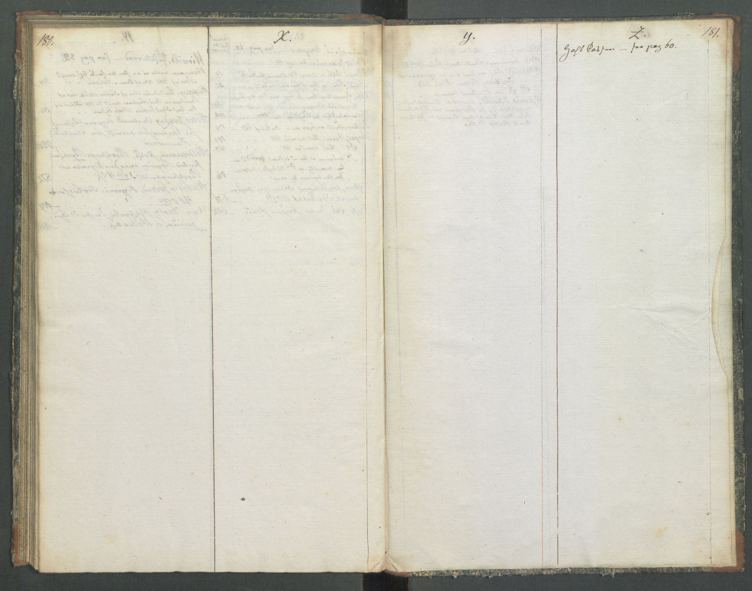 Departementene i 1814, AV/RA-S-3899/Fa/L0014: Bokholderkontoret - Register til journalen, 1814-1815, s. 180-181