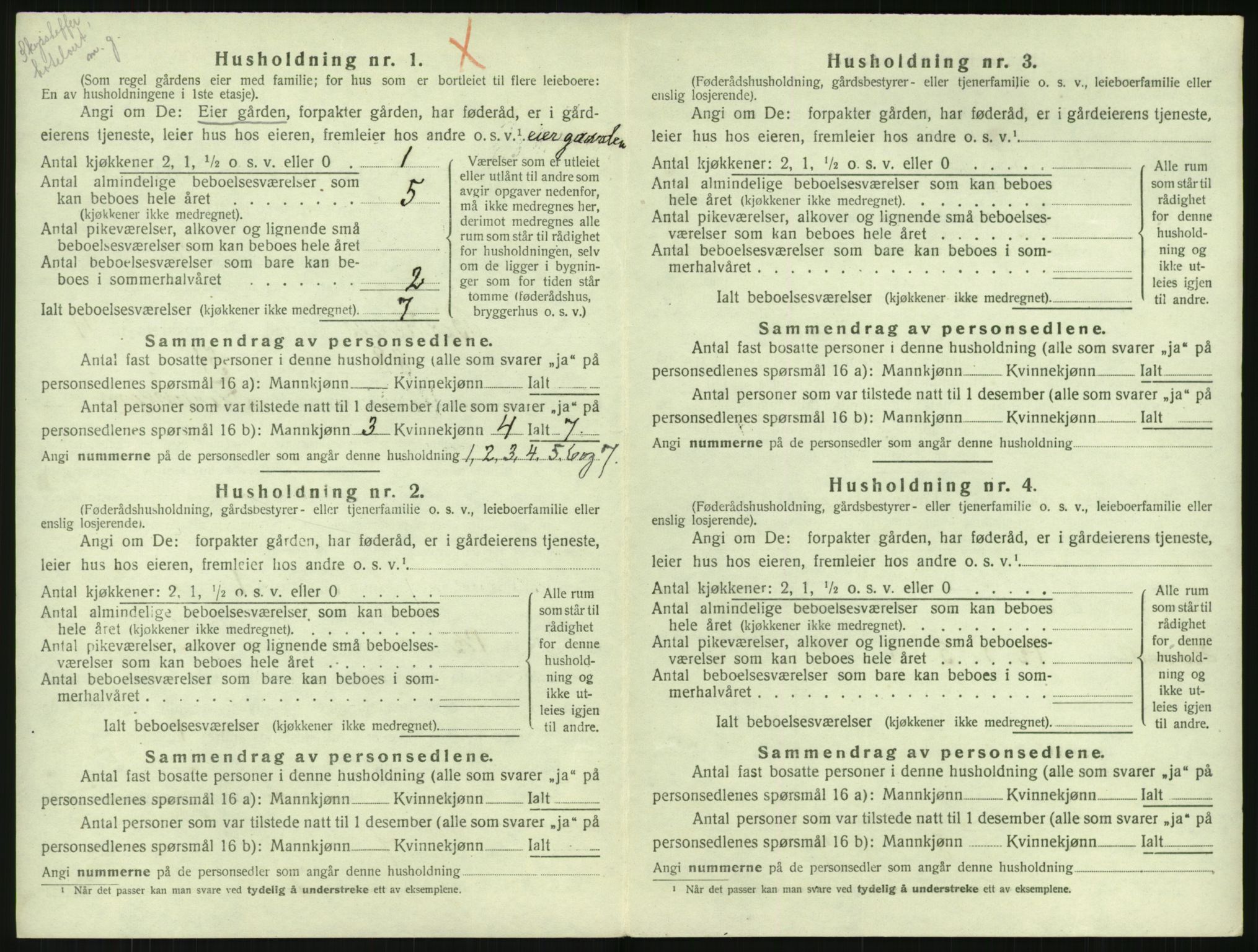 SAK, Folketelling 1920 for 0928 Birkenes herred, 1920, s. 250