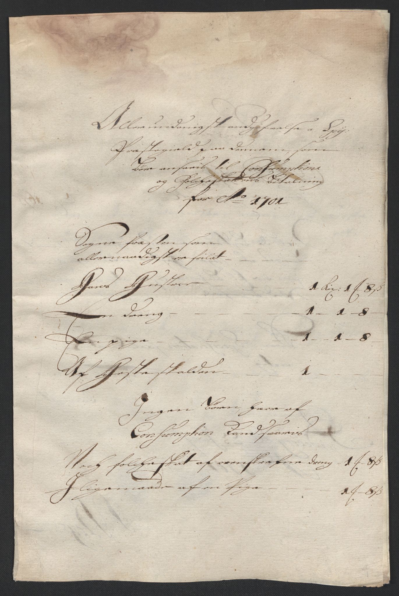 Rentekammeret inntil 1814, Reviderte regnskaper, Fogderegnskap, RA/EA-4092/R07/L0293: Fogderegnskap Rakkestad, Heggen og Frøland, 1701, s. 19