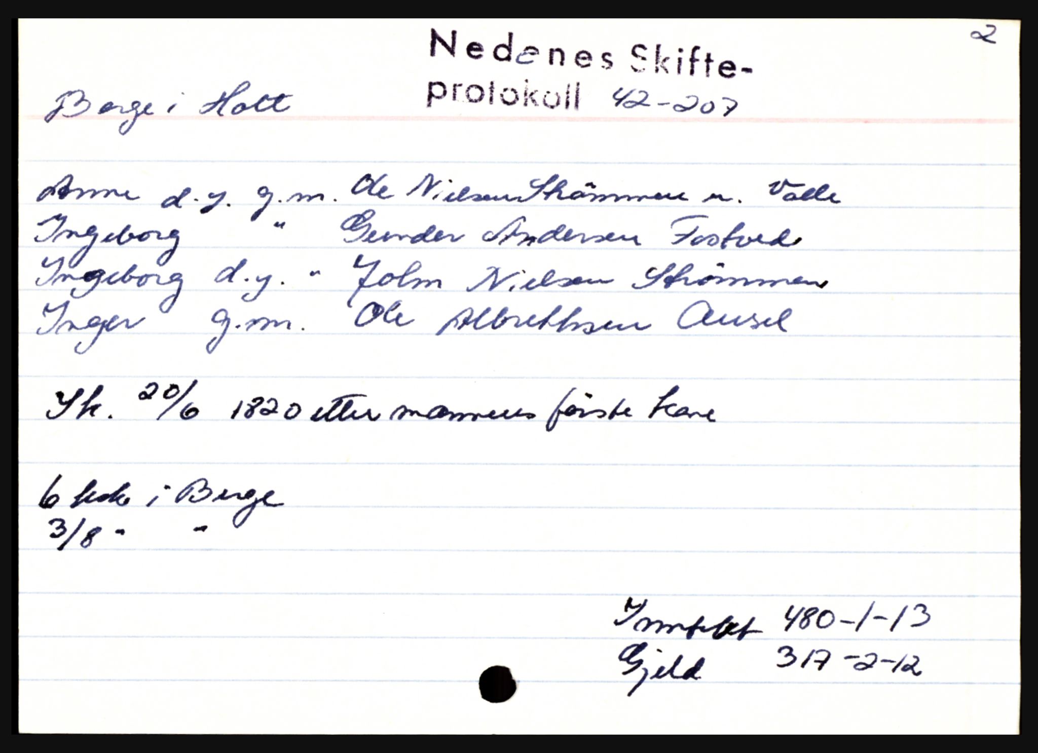 Nedenes sorenskriveri før 1824, AV/SAK-1221-0007/H, s. 2013