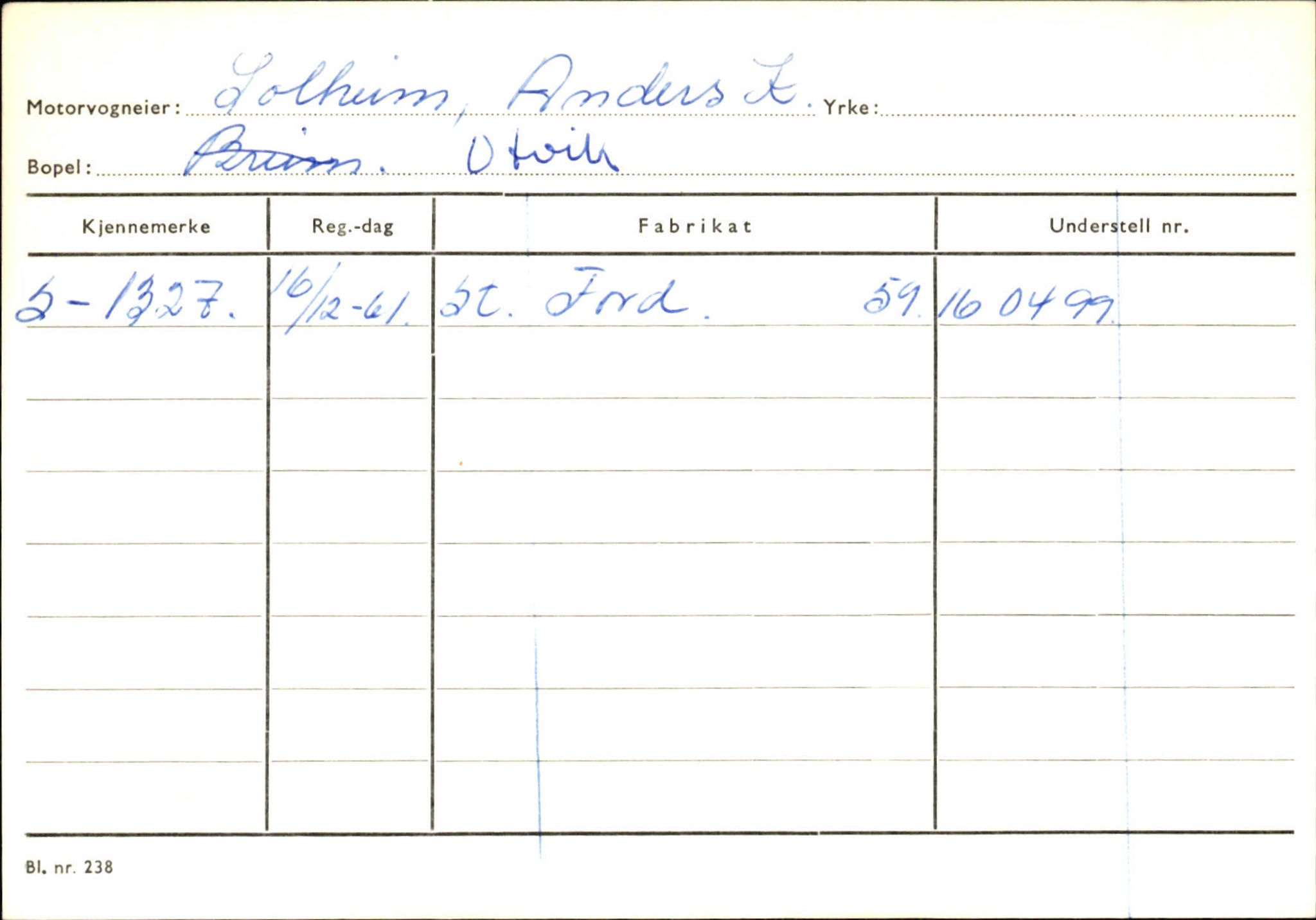 Statens vegvesen, Sogn og Fjordane vegkontor, SAB/A-5301/4/F/L0131: Eigarregister Høyanger P-Å. Stryn S-Å, 1945-1975, s. 1403